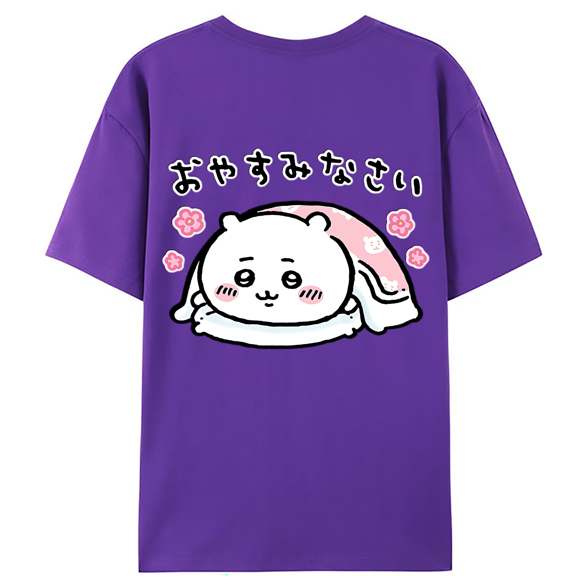 （画像用） ちいかわ ちいかわ Chii-kawa chiikawa 綿100％ メンズ半袖Tシャツ（バックプリント） 通気性