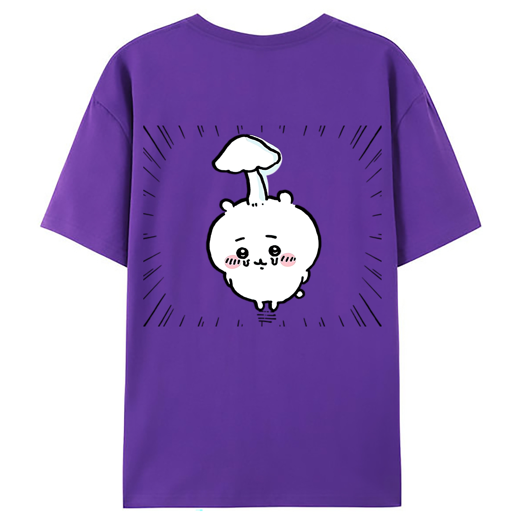 （画像用） ちいかわ ちいかわ Chii-kawa chiikawa 綿100％ メンズ半袖Tシャツ（バックプリント） 通気性