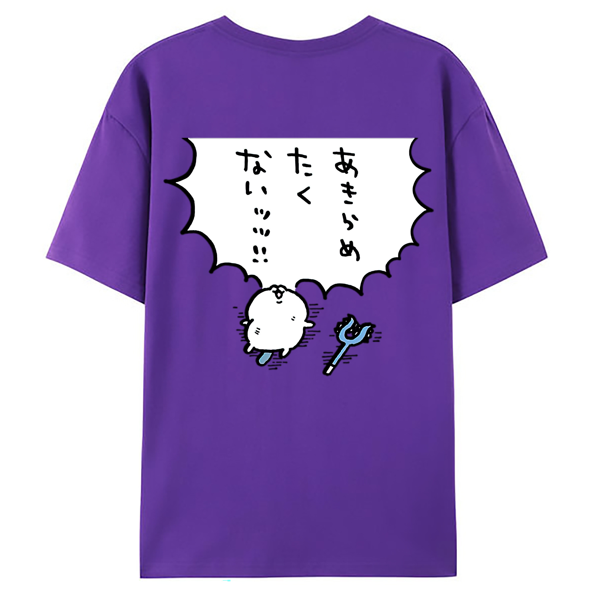 （画像用） ちいかわ ちいかわ Chii-kawa chiikawa 綿100％ メンズ半袖Tシャツ（バックプリント） 通気性