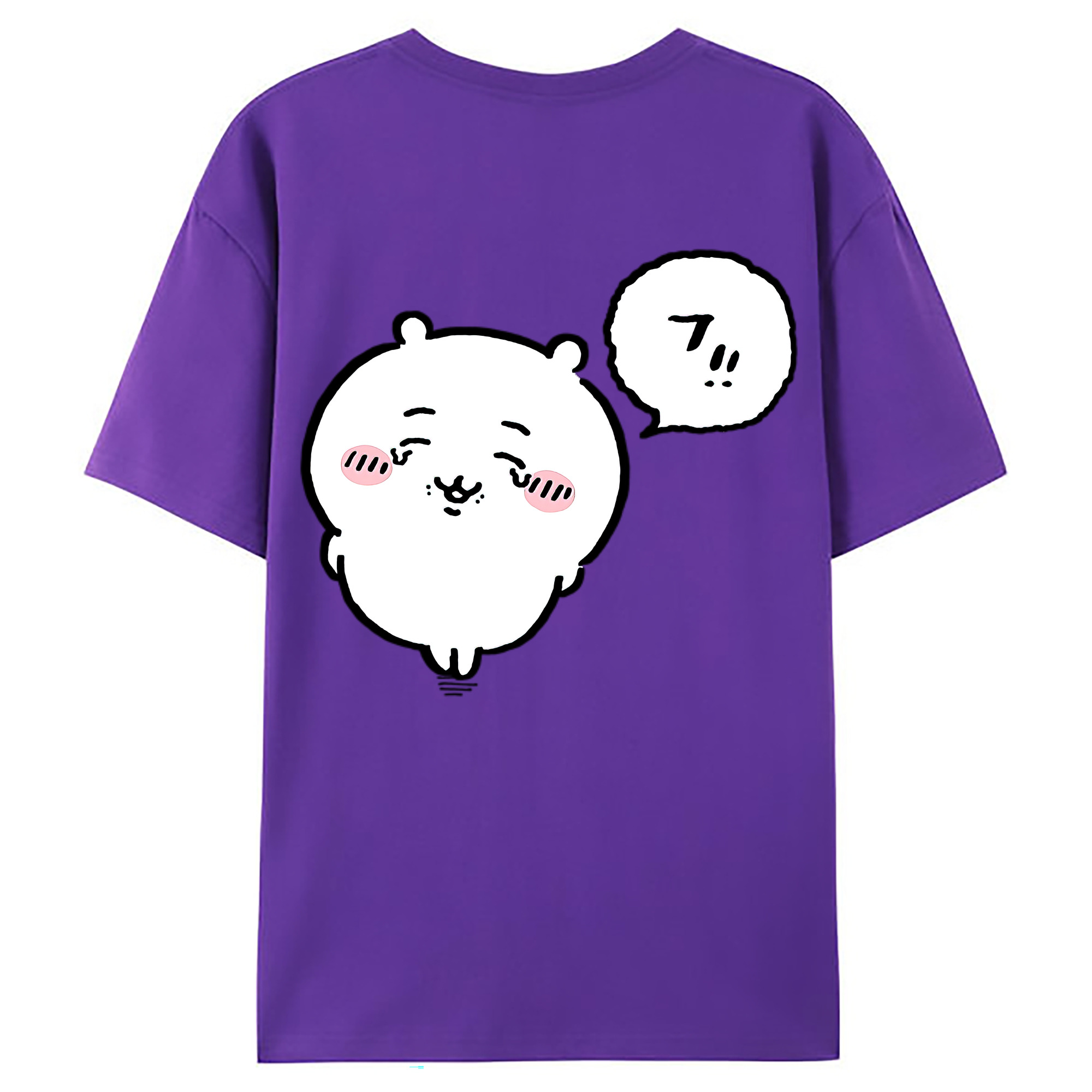 （画像用） ちいかわ ちいかわ Chii-kawa chiikawa 綿100％ メンズ半袖Tシャツ（バックプリント） 通気性