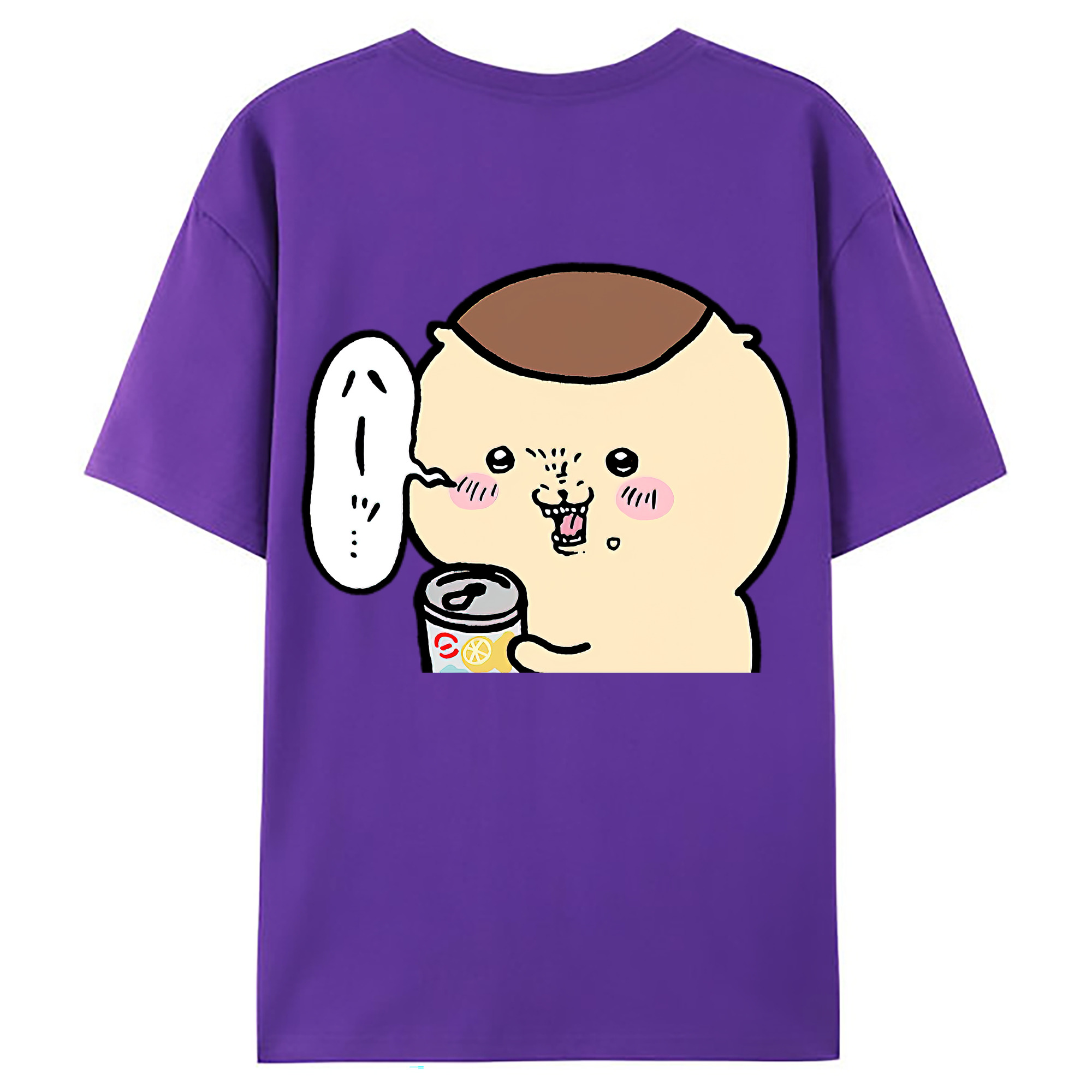 （画像用） ちいかわ くりまんじゅう Chii-kawa kuri manjū 綿100％ メンズ半袖Tシャツ（バックプリント） 通気性
