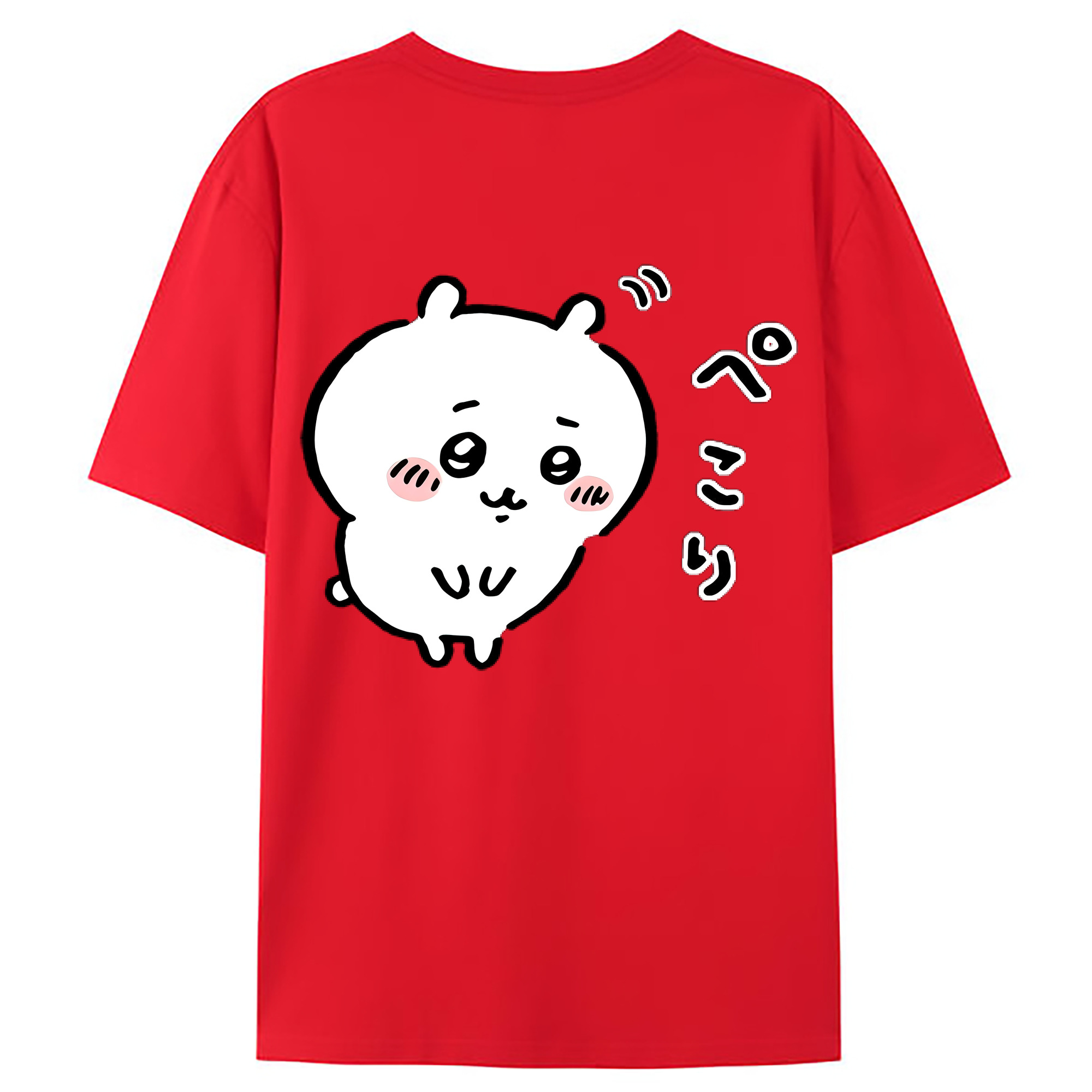 （画像用） ちいかわ ちいかわ Chii-kawa chiikawa 綿100％ メンズ半袖Tシャツ（バックプリント） 通気性
