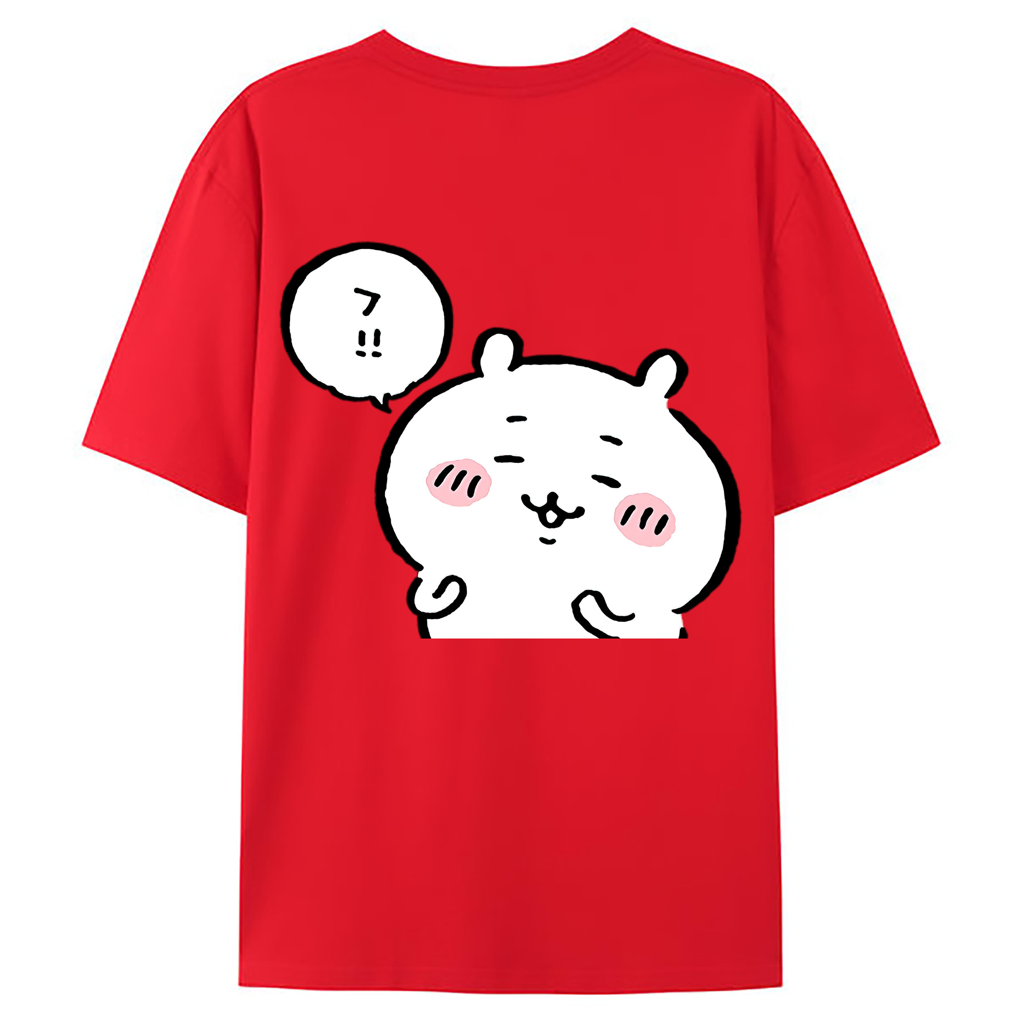 （画像用） ちいかわ ちいかわ Chii-kawa chiikawa 綿100％ メンズ半袖Tシャツ（バックプリント） 通気性