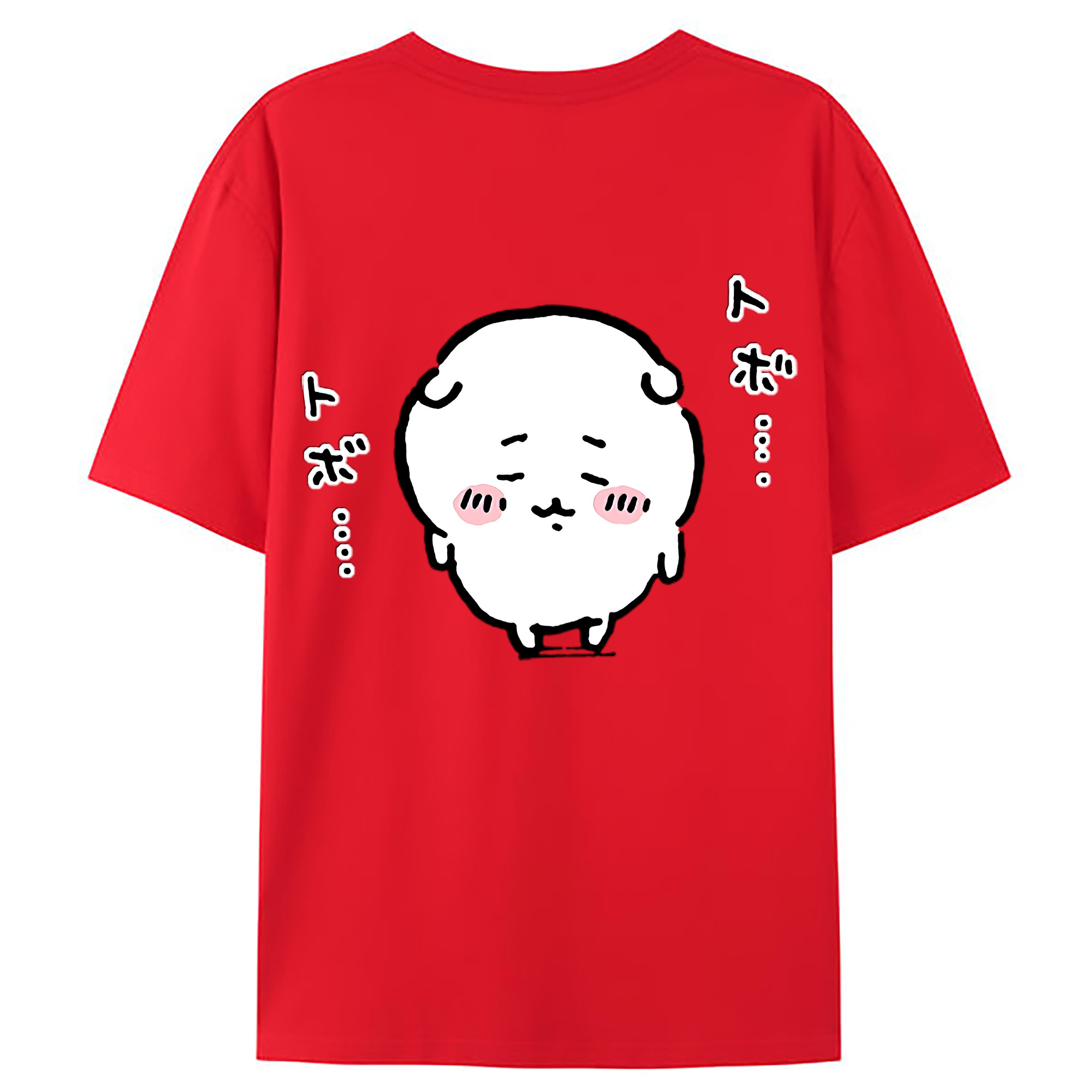 （画像用） ちいかわ ちいかわ Chii-kawa chiikawa 綿100％ メンズ半袖Tシャツ（バックプリント） 通気性
