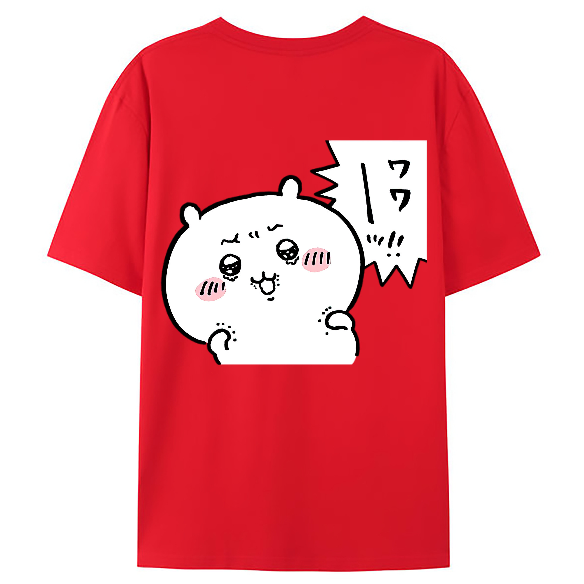（画像用） ちいかわ ちいかわ Chii-kawa chiikawa 綿100％ メンズ半袖Tシャツ（バックプリント） 通気性