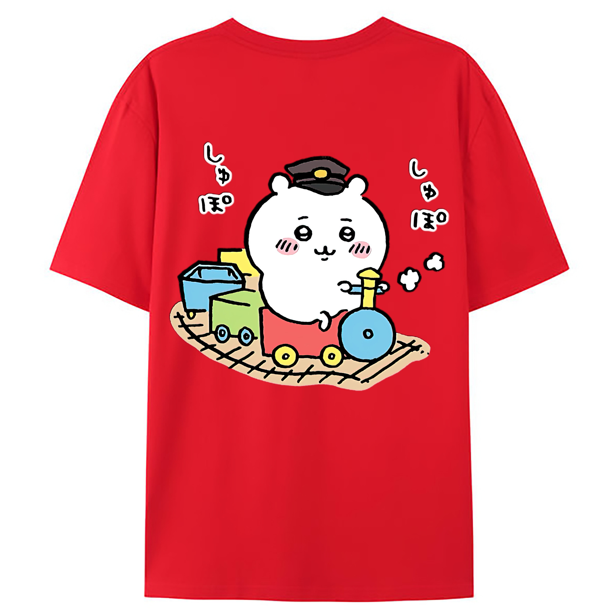 （画像用） ちいかわ ちいかわ Chii-kawa chiikawa 綿100％ メンズ半袖Tシャツ（バックプリント） 通気性