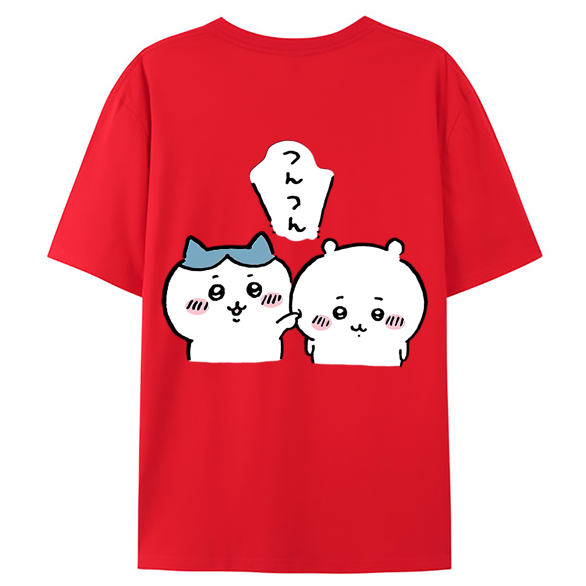 （画像用） ちいかわ ちいかわ Chii-kawa chiikawa 綿100％ メンズ半袖Tシャツ（バックプリント） 通気性