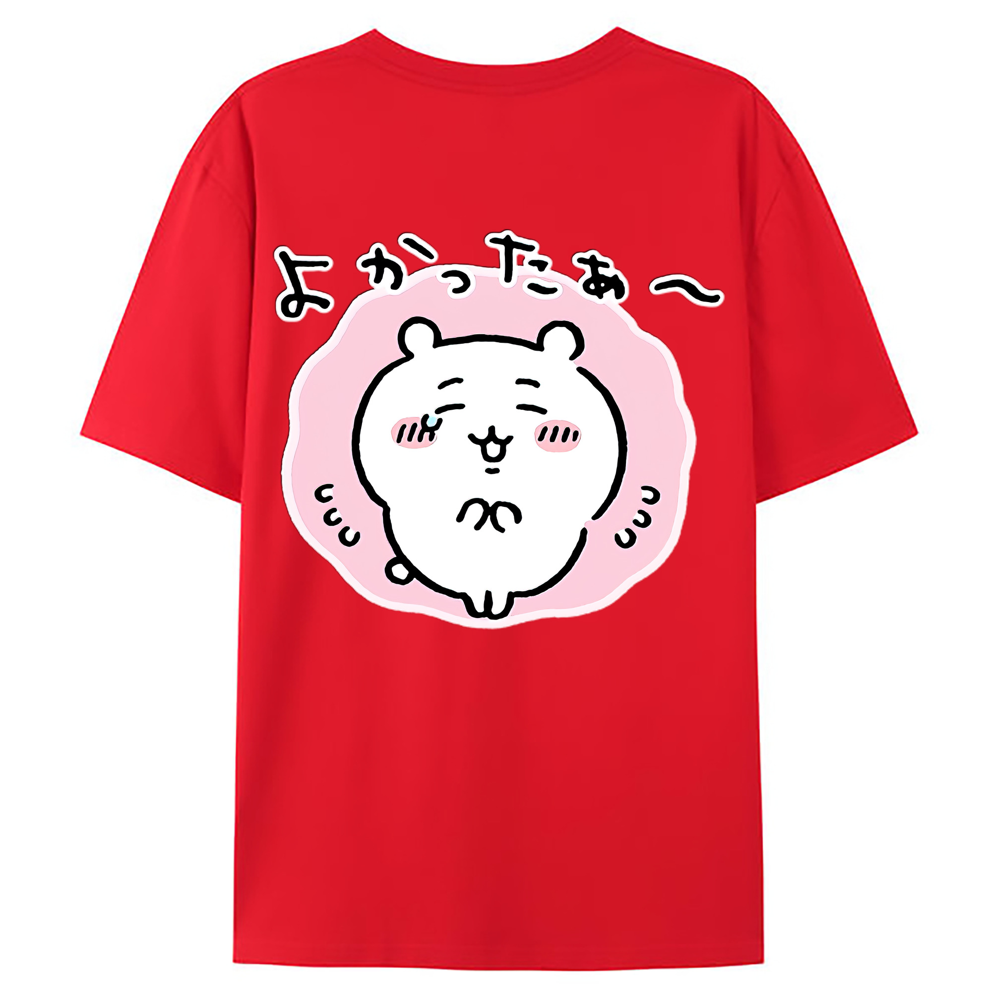 （画像用） ちいかわ ちいかわ Chii-kawa chiikawa 綿100％ メンズ半袖Tシャツ（バックプリント） 通気性