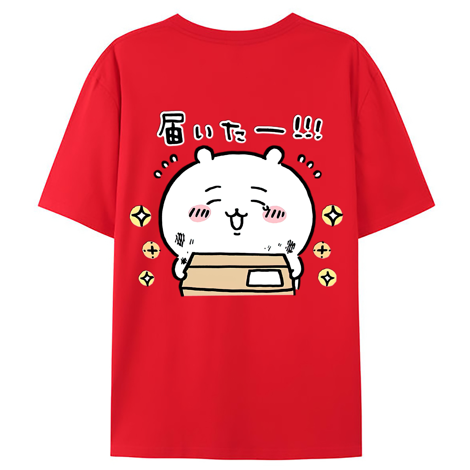 （画像用） ちいかわ ちいかわ Chii-kawa chiikawa 綿100％ メンズ半袖Tシャツ（バックプリント） 通気性
