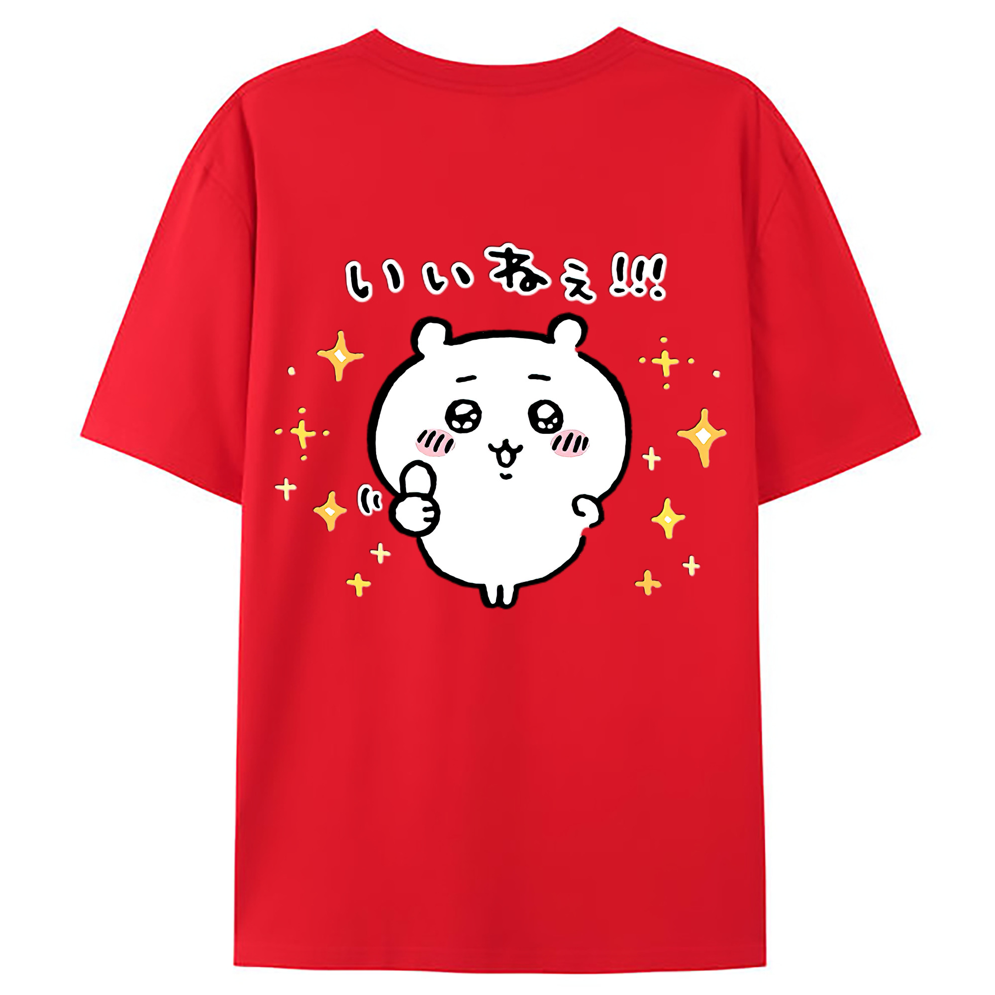 （画像用） ちいかわ ちいかわ Chii-kawa chiikawa 綿100％ メンズ半袖Tシャツ（バックプリント） 通気性