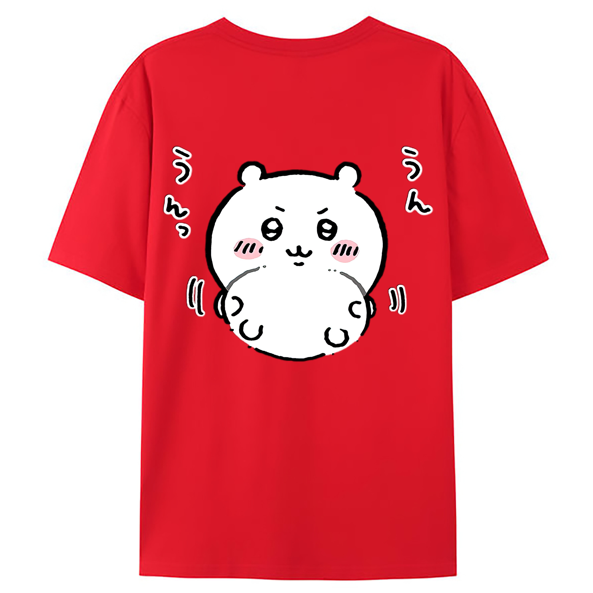 （画像用） ちいかわ ちいかわ Chii-kawa chiikawa 綿100％ メンズ半袖Tシャツ（バックプリント） 通気性