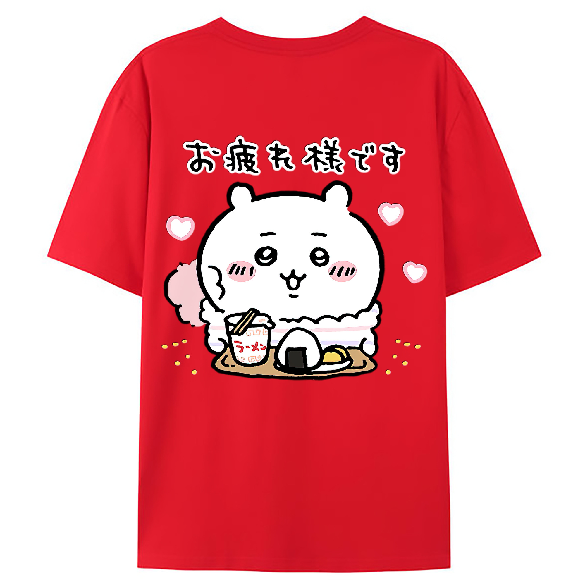 （画像用） ちいかわ ちいかわ Chii-kawa chiikawa 綿100％ メンズ半袖Tシャツ（バックプリント） 通気性
