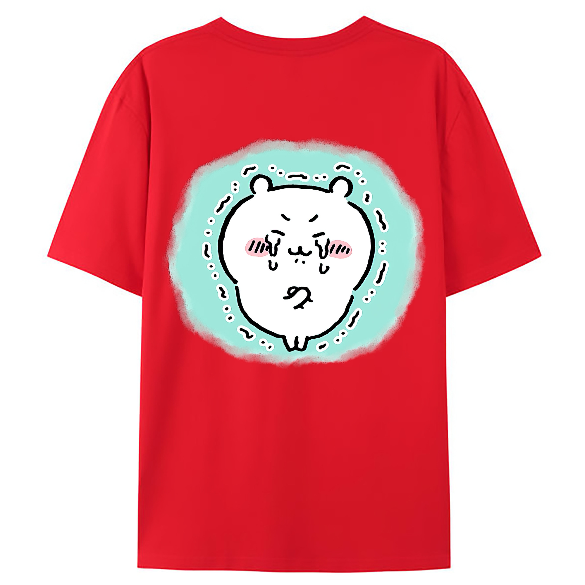 （画像用） ちいかわ ちいかわ Chii-kawa chiikawa 綿100％ メンズ半袖Tシャツ（バックプリント） 通気性