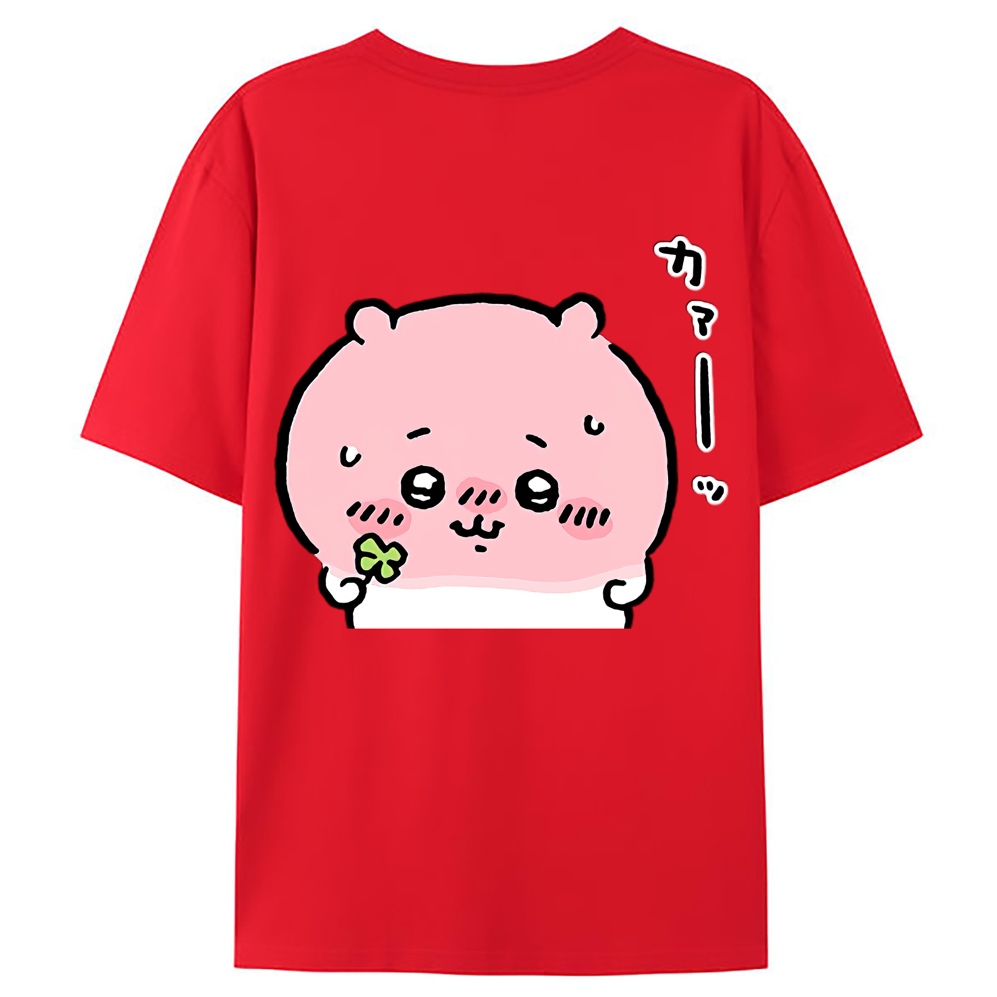 （画像用） ちいかわ ちいかわ Chii-kawa chiikawa 綿100％ メンズ半袖Tシャツ（バックプリント） 通気性