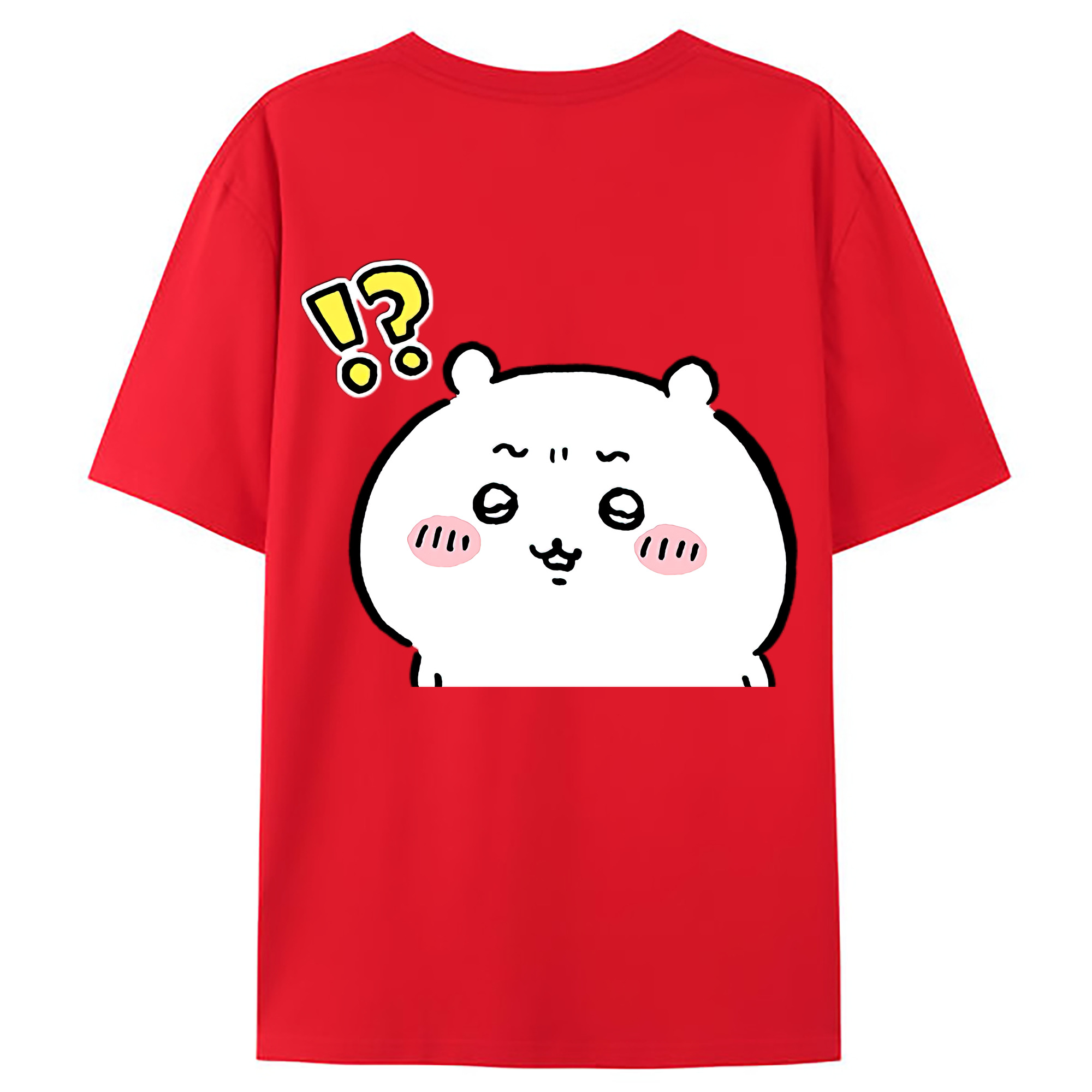 （画像用） ちいかわ ちいかわ Chii-kawa chiikawa 綿100％ メンズ半袖Tシャツ（バックプリント） 通気性
