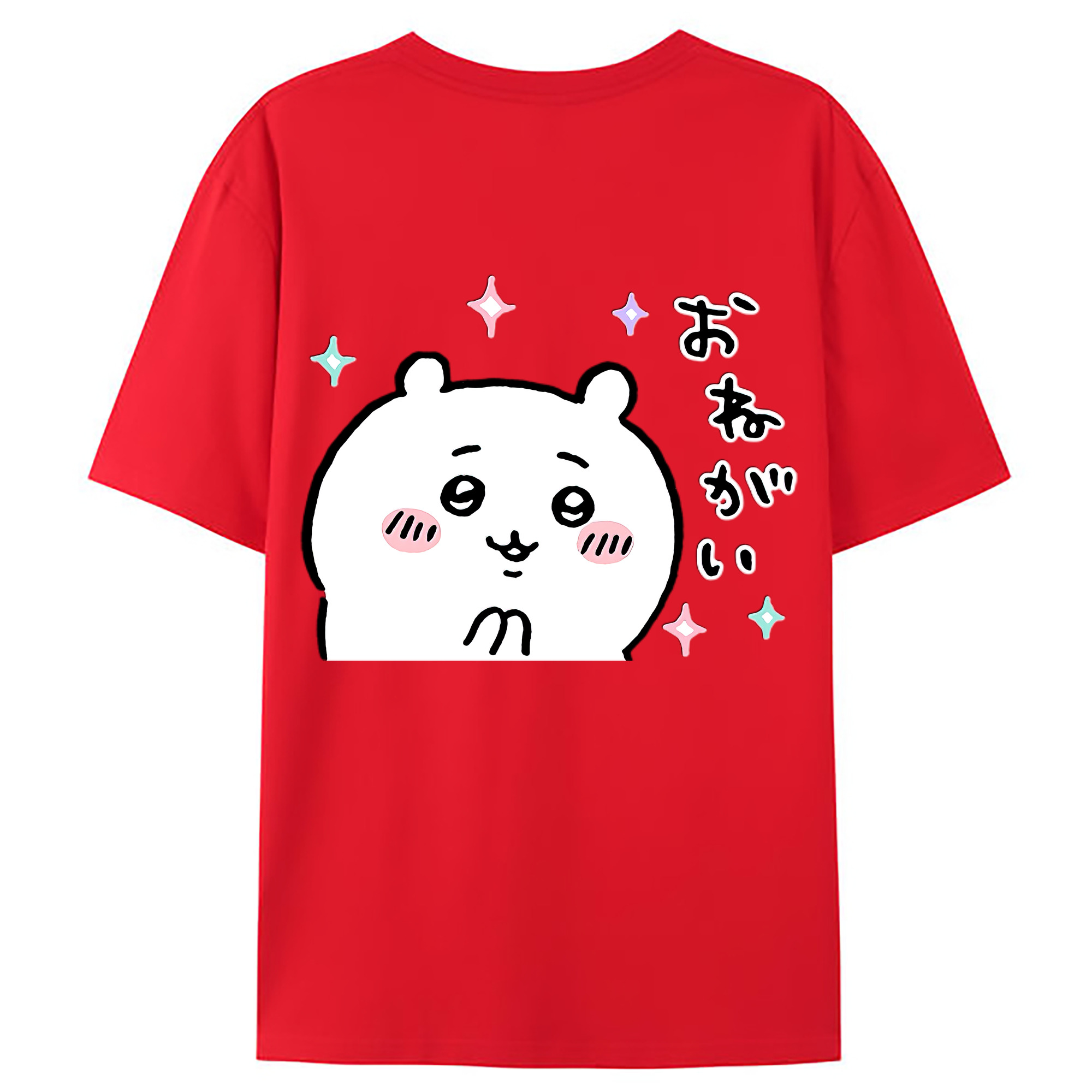 （画像用） ちいかわ ちいかわ Chii-kawa chiikawa 綿100％ メンズ半袖Tシャツ（バックプリント） 通気性