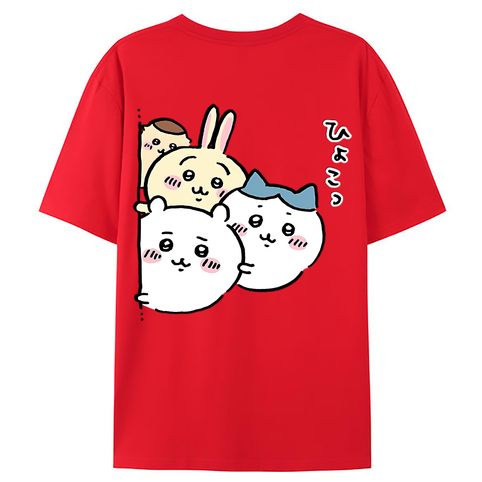 （画像用） ちいかわ ちいかわ Chii-kawa chiikawa 綿100％ メンズ半袖Tシャツ（バックプリント） 通気性