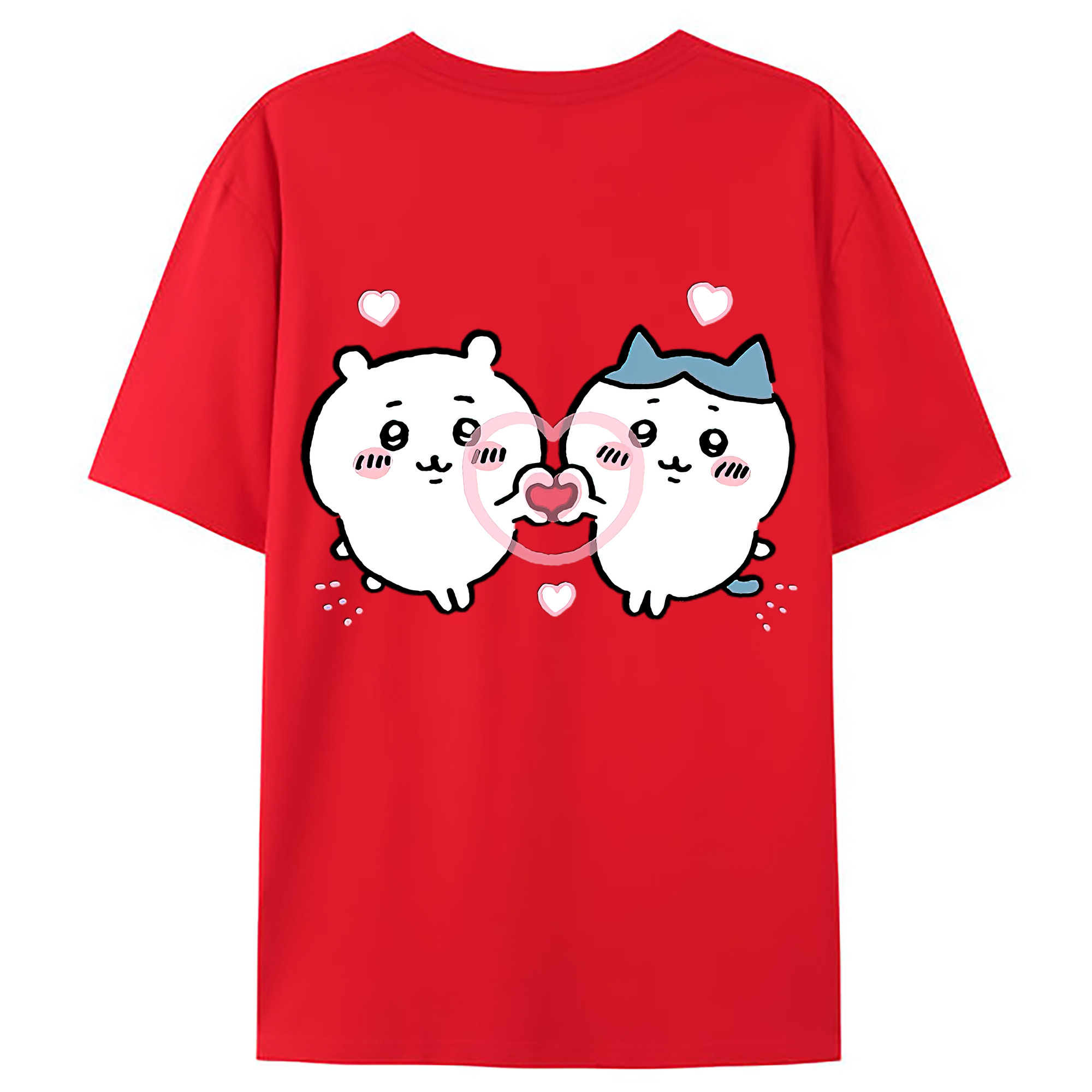 （画像用） ちいかわ ちいかわ Chii-kawa chiikawa 綿100％ メンズ半袖Tシャツ（バックプリント） 通気性