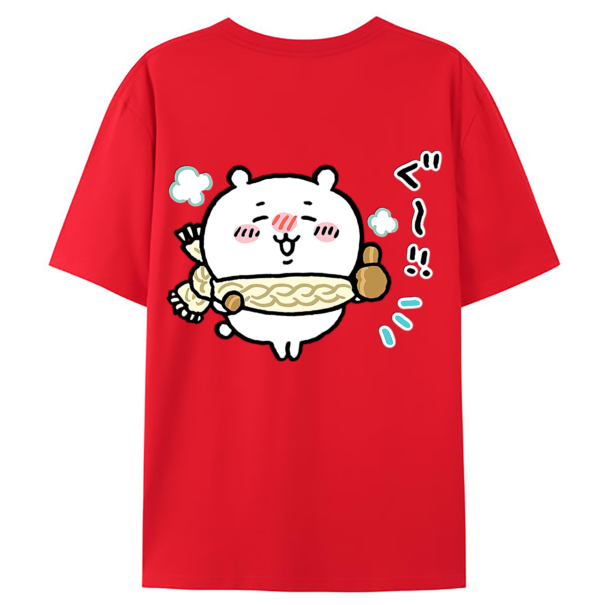 （画像用） ちいかわ ちいかわ Chii-kawa chiikawa 綿100％ メンズ半袖Tシャツ（バックプリント） 通気性