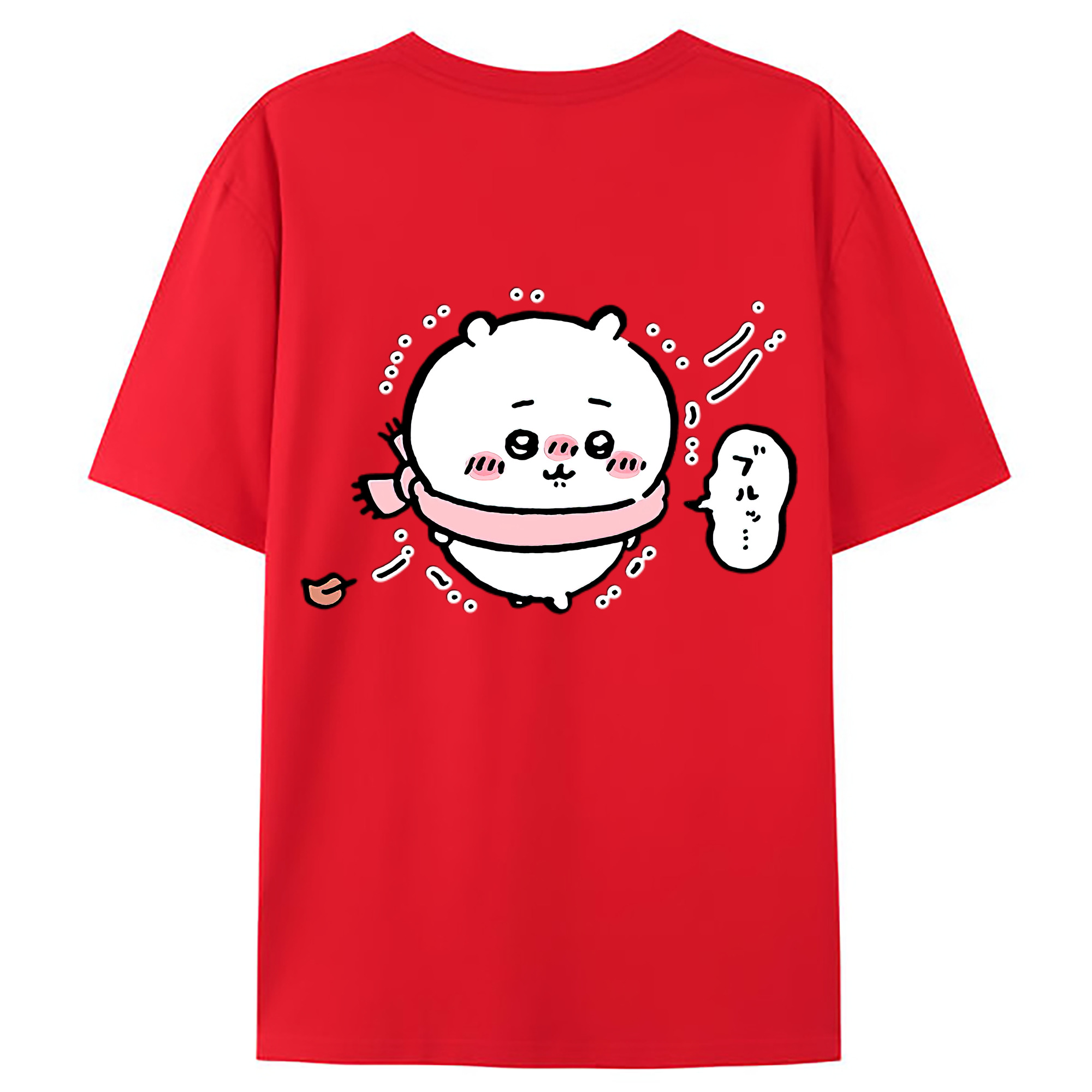 （画像用） ちいかわ ちいかわ Chii-kawa chiikawa 綿100％ メンズ半袖Tシャツ（バックプリント） 通気性