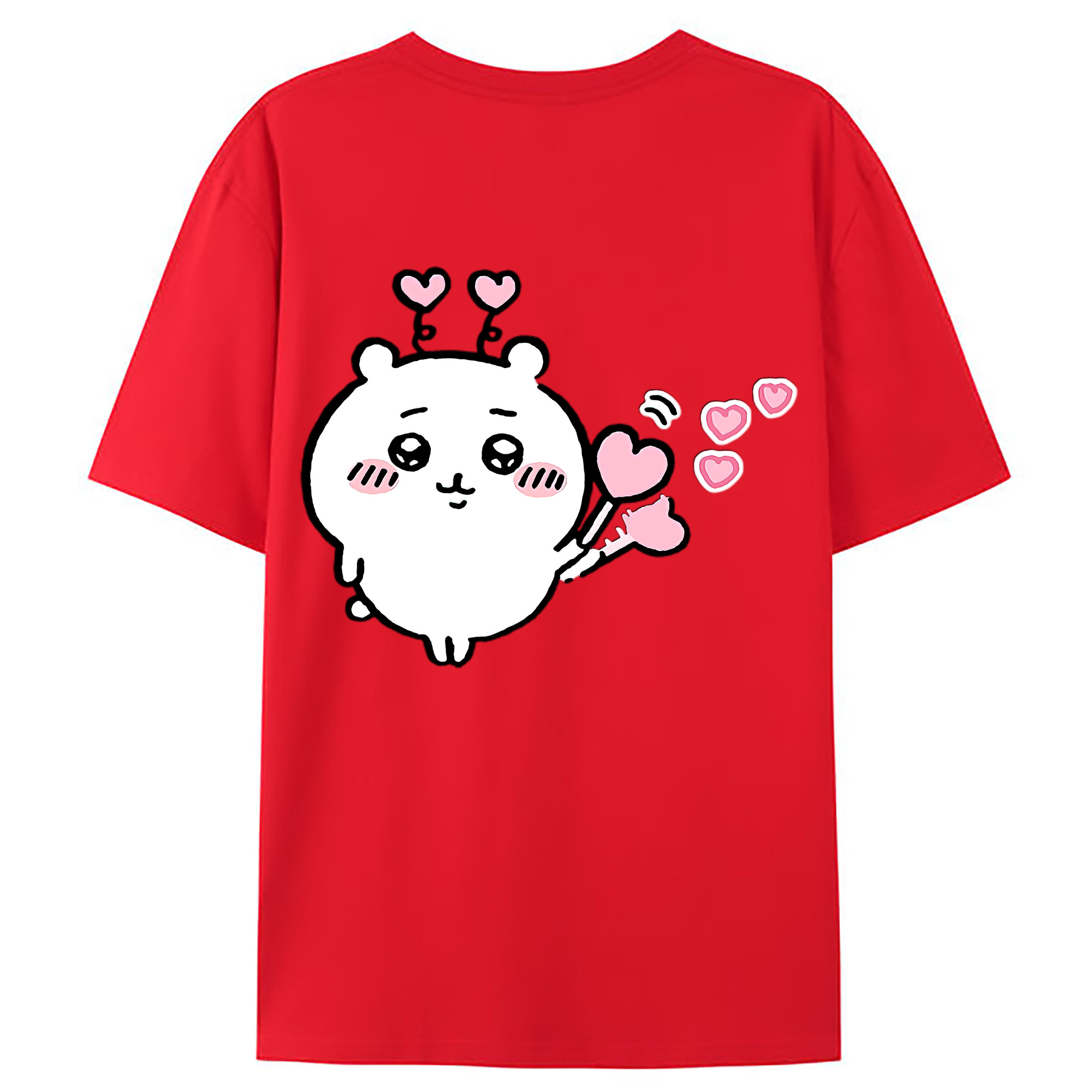 （画像用） ちいかわ ちいかわ Chii-kawa chiikawa 綿100％ メンズ半袖Tシャツ（バックプリント） 通気性