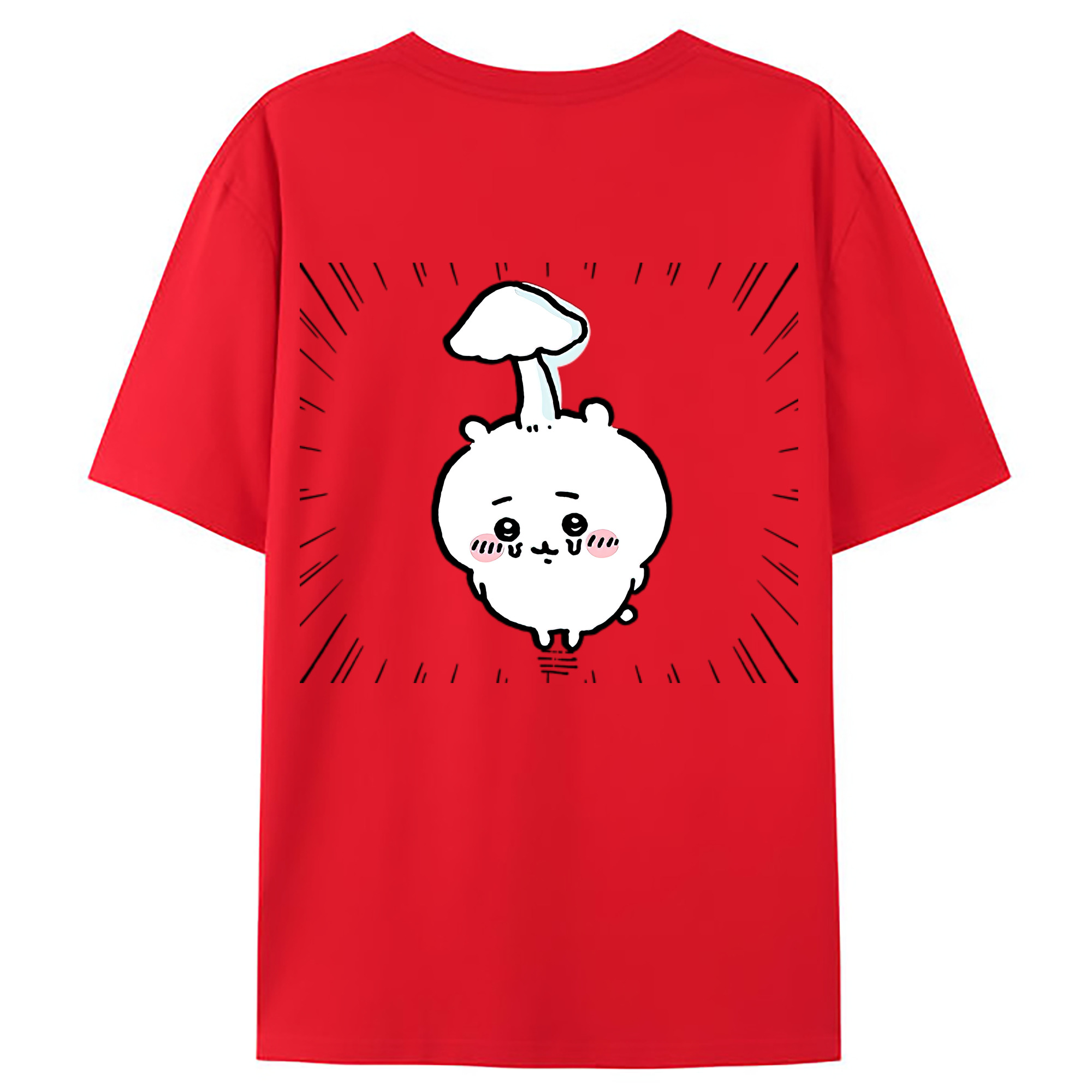 （画像用） ちいかわ ちいかわ Chii-kawa chiikawa 綿100％ メンズ半袖Tシャツ（バックプリント） 通気性