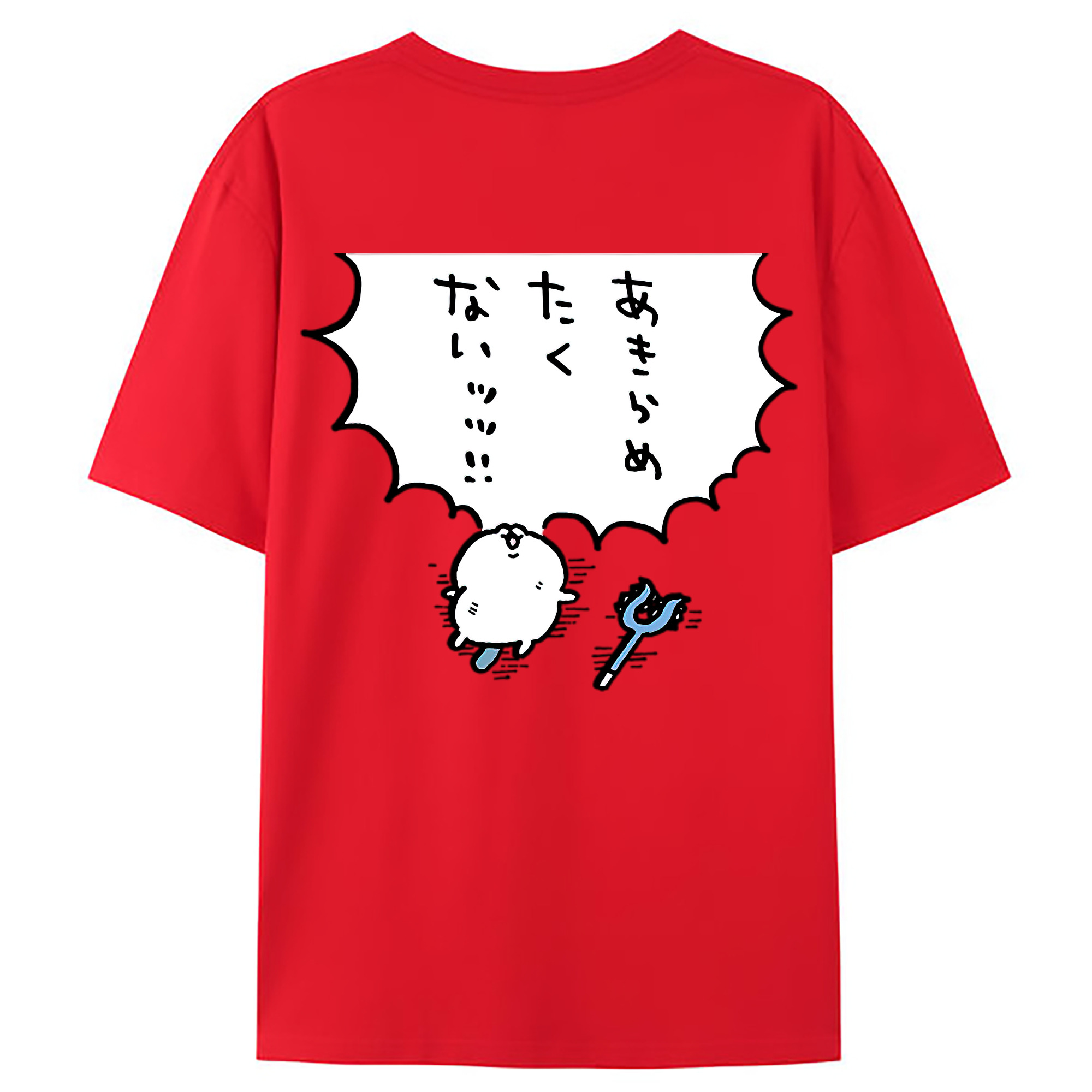 （画像用） ちいかわ ちいかわ Chii-kawa chiikawa 綿100％ メンズ半袖Tシャツ（バックプリント） 通気性