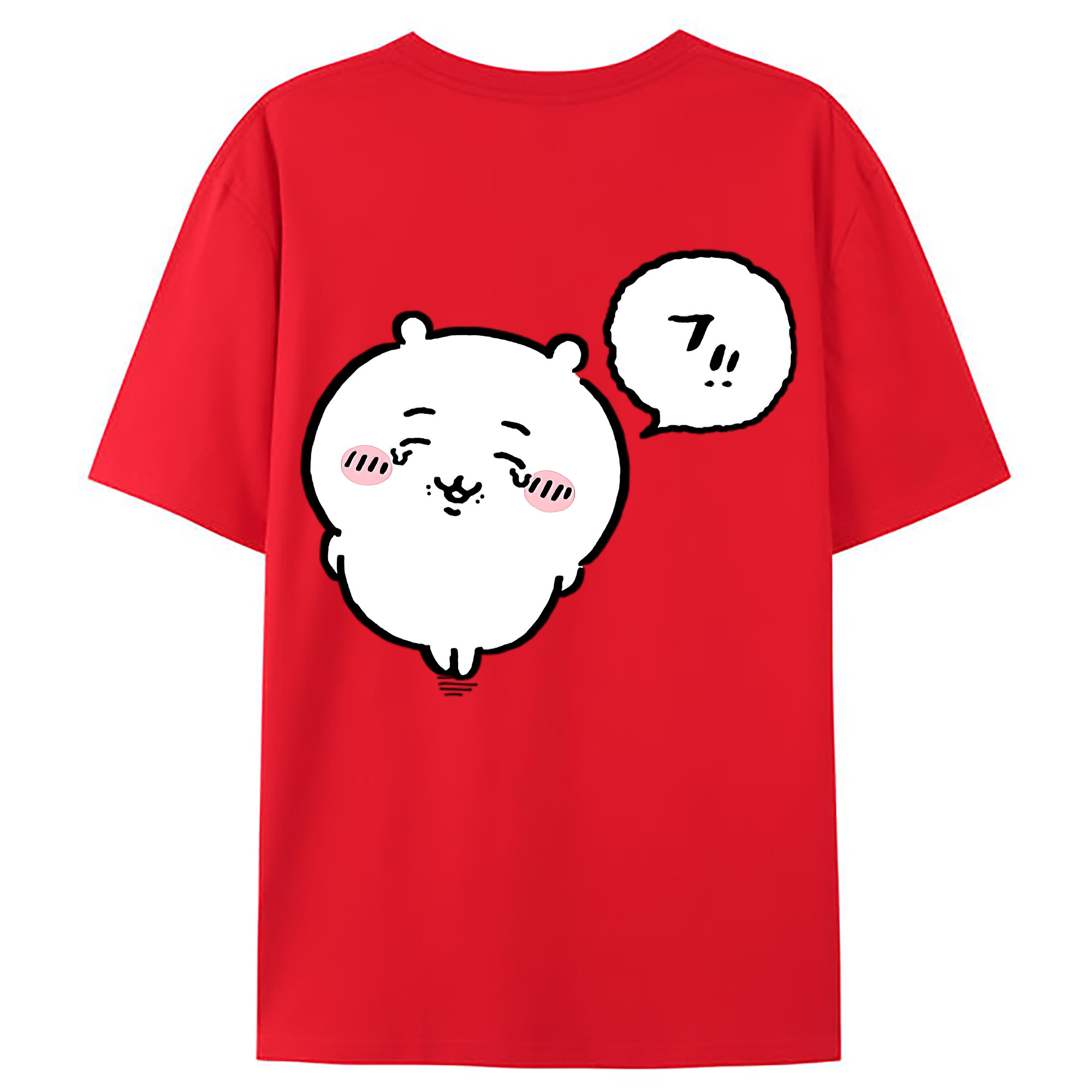 （画像用） ちいかわ ちいかわ Chii-kawa chiikawa 綿100％ メンズ半袖Tシャツ（バックプリント） 通気性