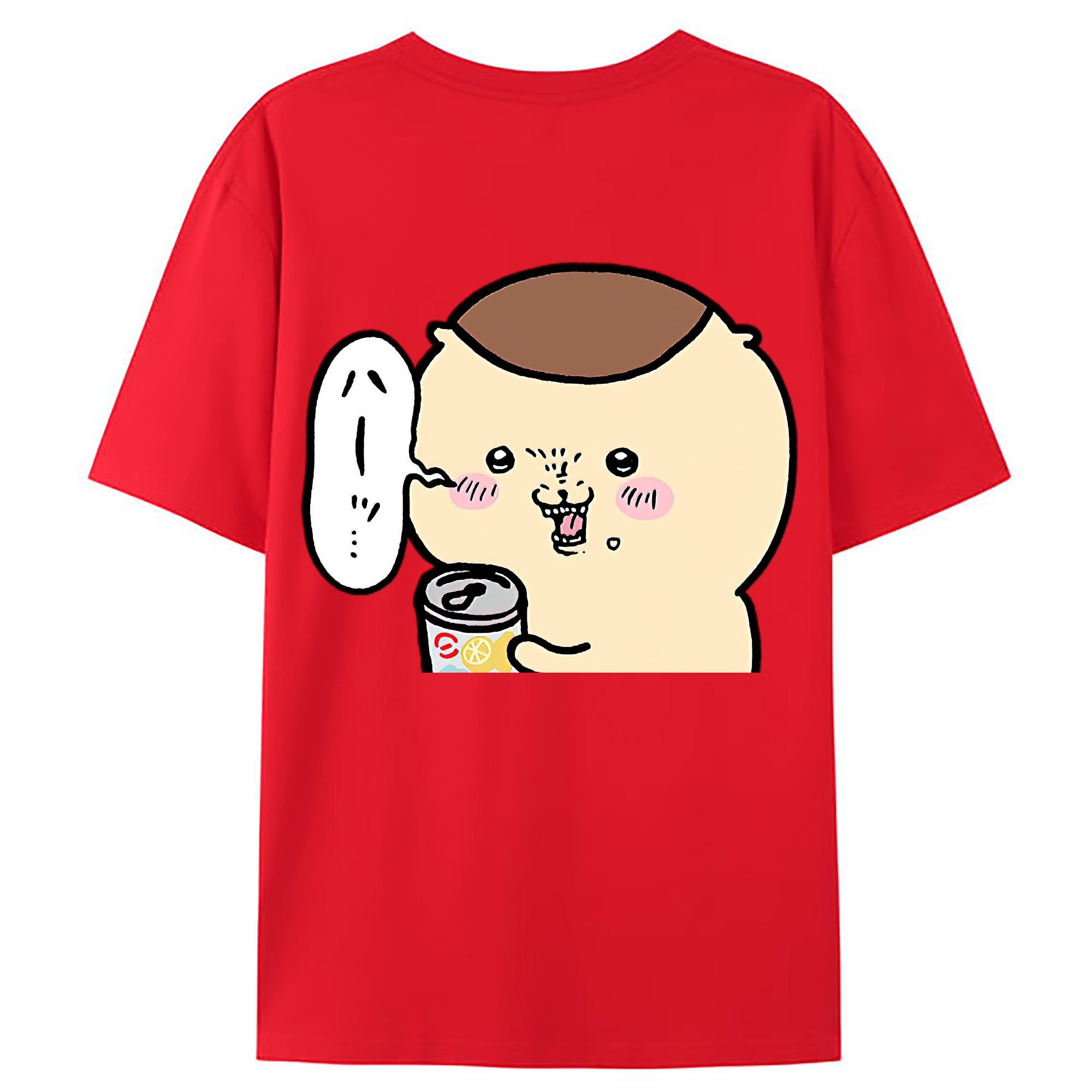 （画像用） ちいかわ くりまんじゅう Chii-kawa kuri manjū 綿100％ メンズ半袖Tシャツ（バックプリント） 通気性