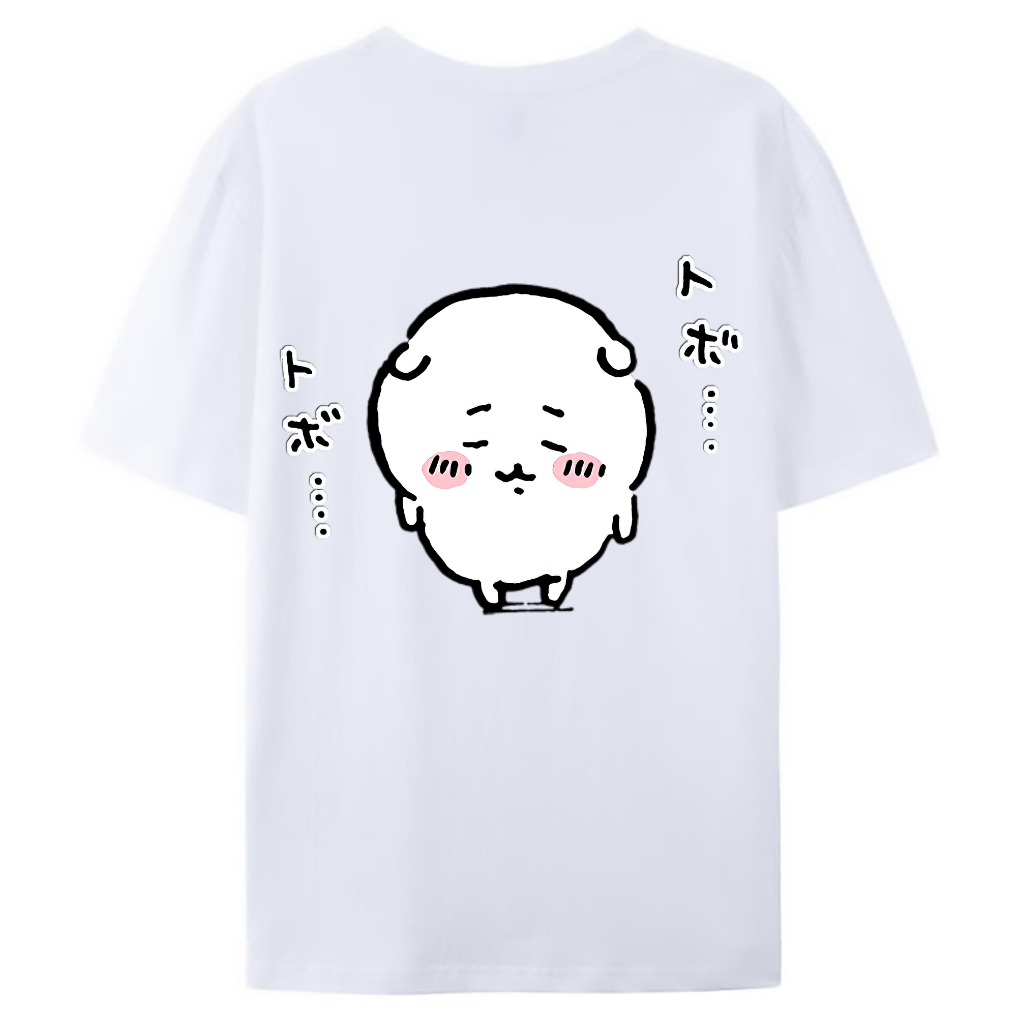 （画像用） ちいかわ ちいかわ Chii-kawa chiikawa 綿100％ メンズ半袖Tシャツ（バックプリント） 通気性