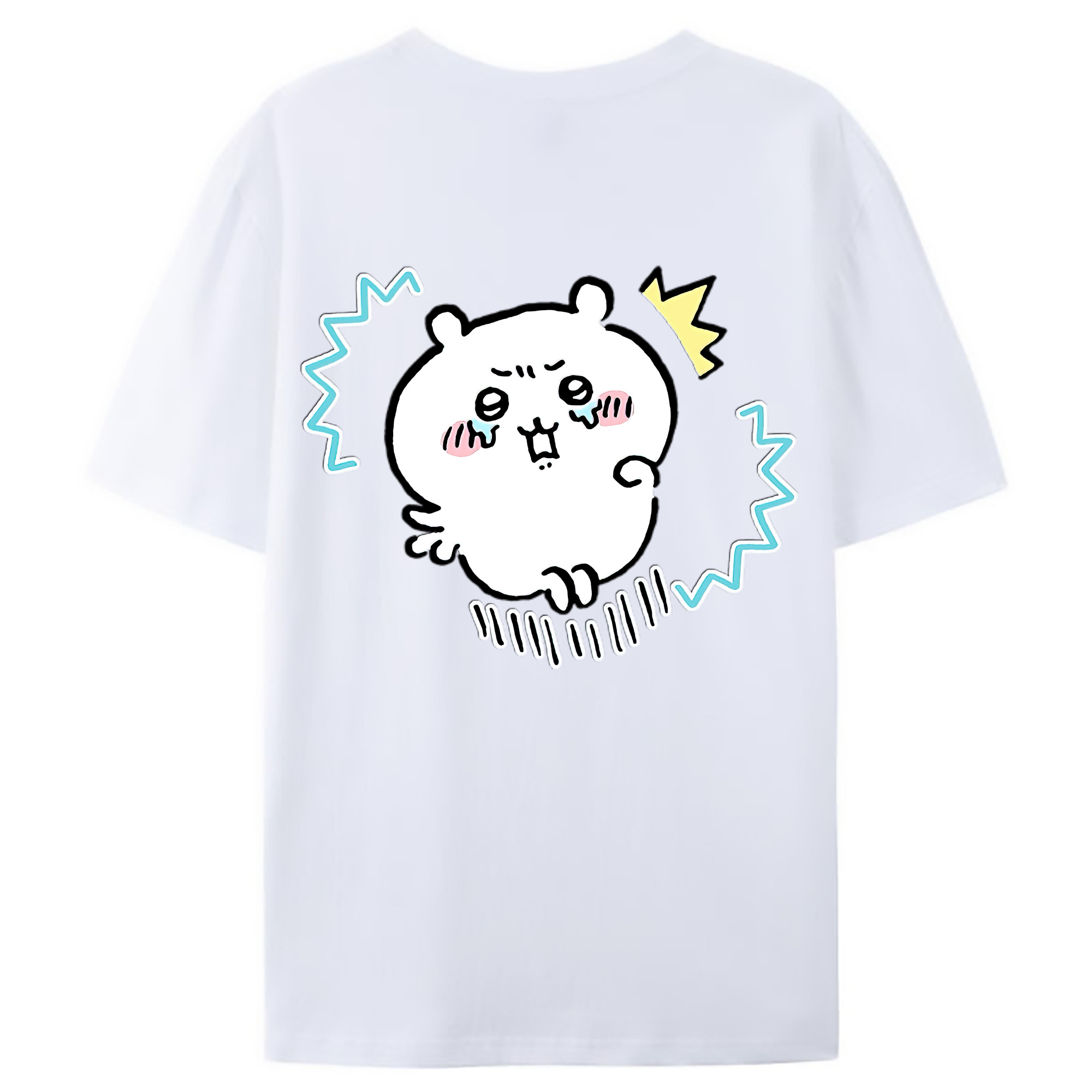 （画像用） ちいかわ ちいかわ Chii-kawa chiikawa 綿100％ メンズ半袖Tシャツ（バックプリント） 通気性