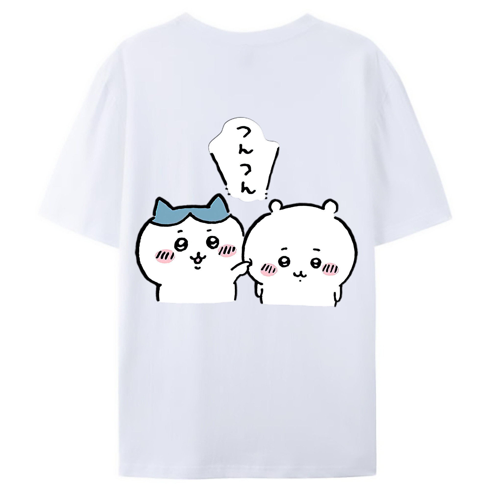 （画像用） ちいかわ ちいかわ Chii-kawa chiikawa 綿100％ メンズ半袖Tシャツ（バックプリント） 通気性