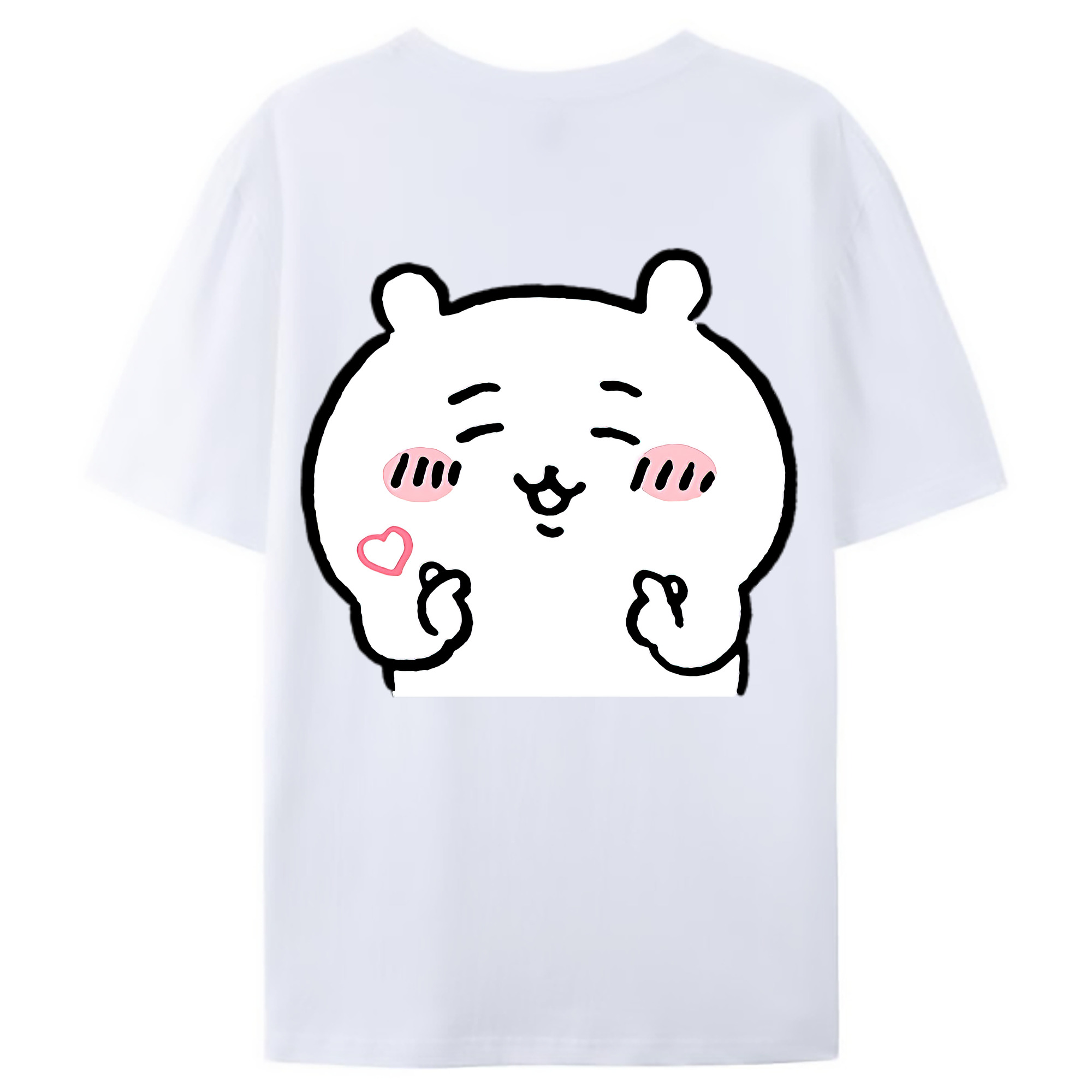 （画像用） ちいかわ ちいかわ Chii-kawa chiikawa 綿100％ メンズ半袖Tシャツ（バックプリント） 通気性