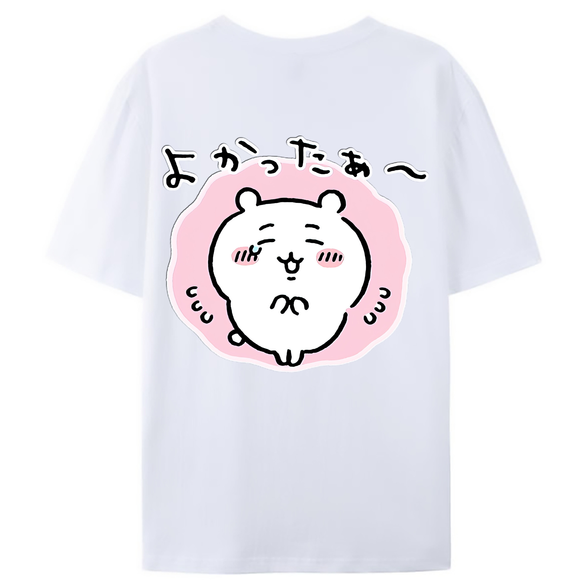 （画像用） ちいかわ ちいかわ Chii-kawa chiikawa 綿100％ メンズ半袖Tシャツ（バックプリント） 通気性
