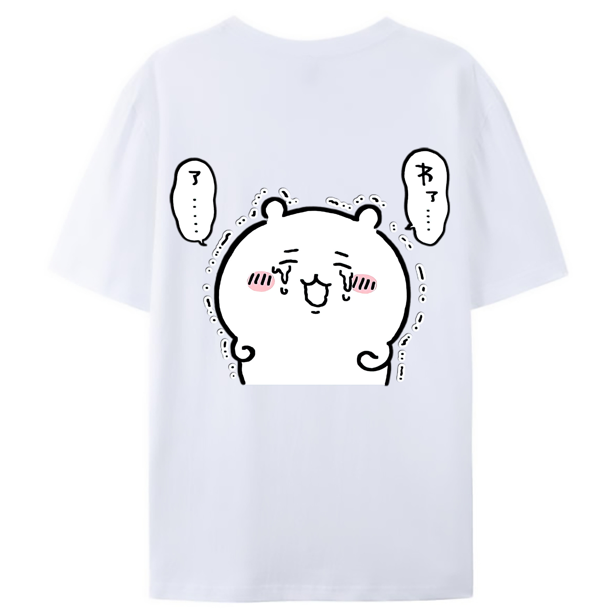 （画像用） ちいかわ ちいかわ Chii-kawa chiikawa 綿100％ メンズ半袖Tシャツ（バックプリント） 通気性