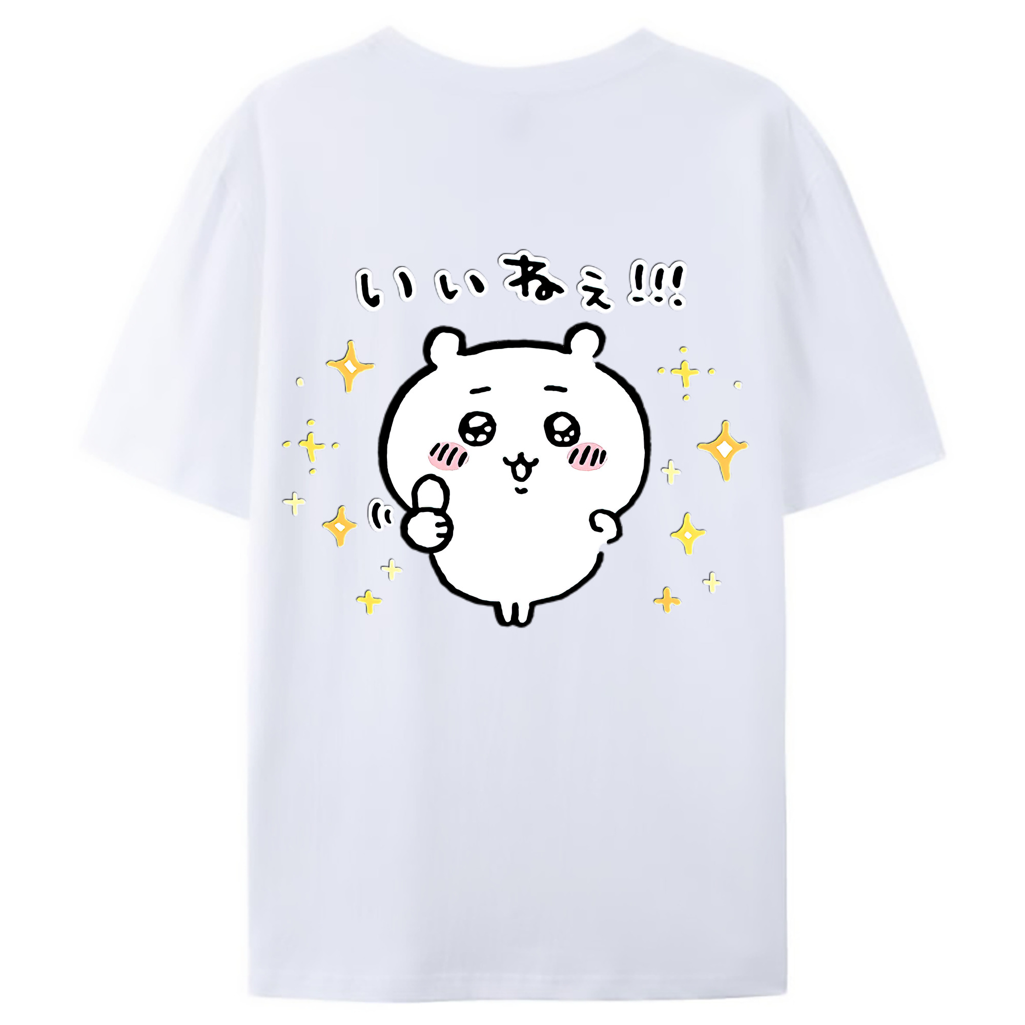 （画像用） ちいかわ ちいかわ Chii-kawa chiikawa 綿100％ メンズ半袖Tシャツ（バックプリント） 通気性