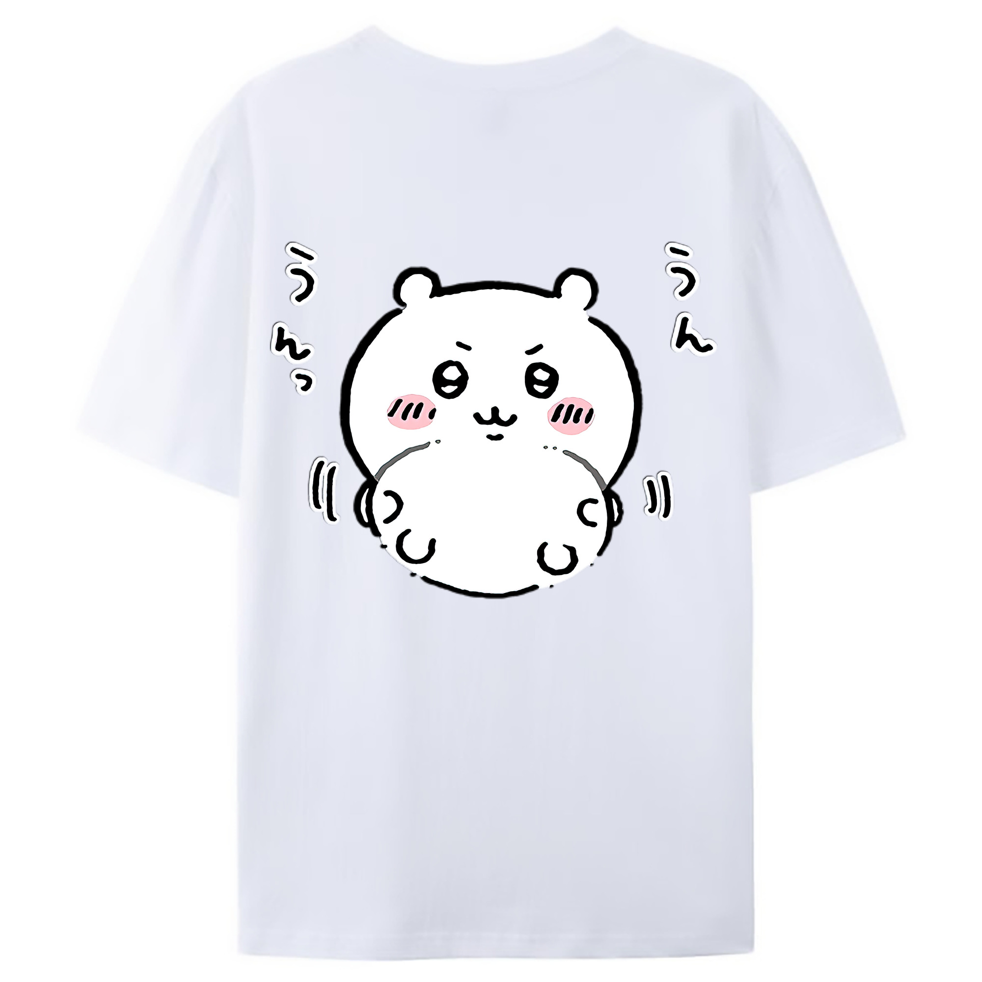 （画像用） ちいかわ ちいかわ Chii-kawa chiikawa 綿100％ メンズ半袖Tシャツ（バックプリント） 通気性