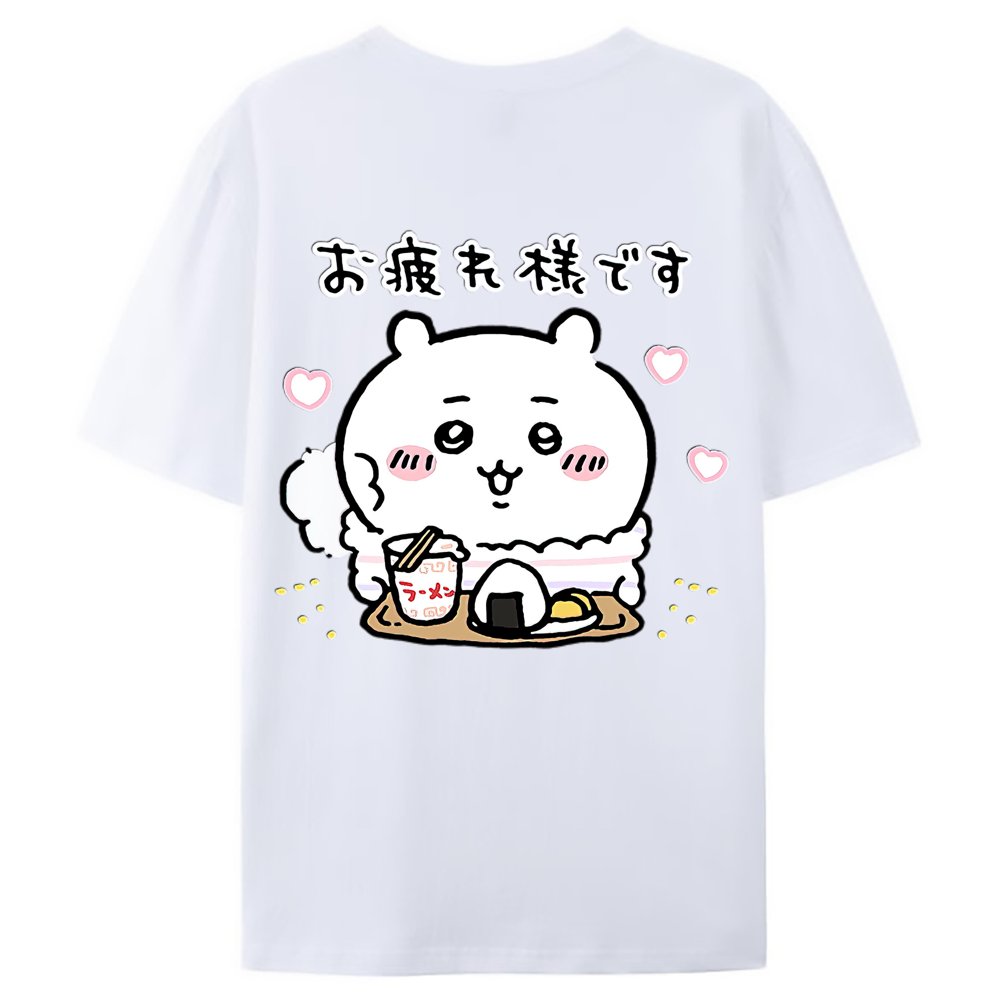 （画像用） ちいかわ ちいかわ Chii-kawa chiikawa 綿100％ メンズ半袖Tシャツ（バックプリント） 通気性