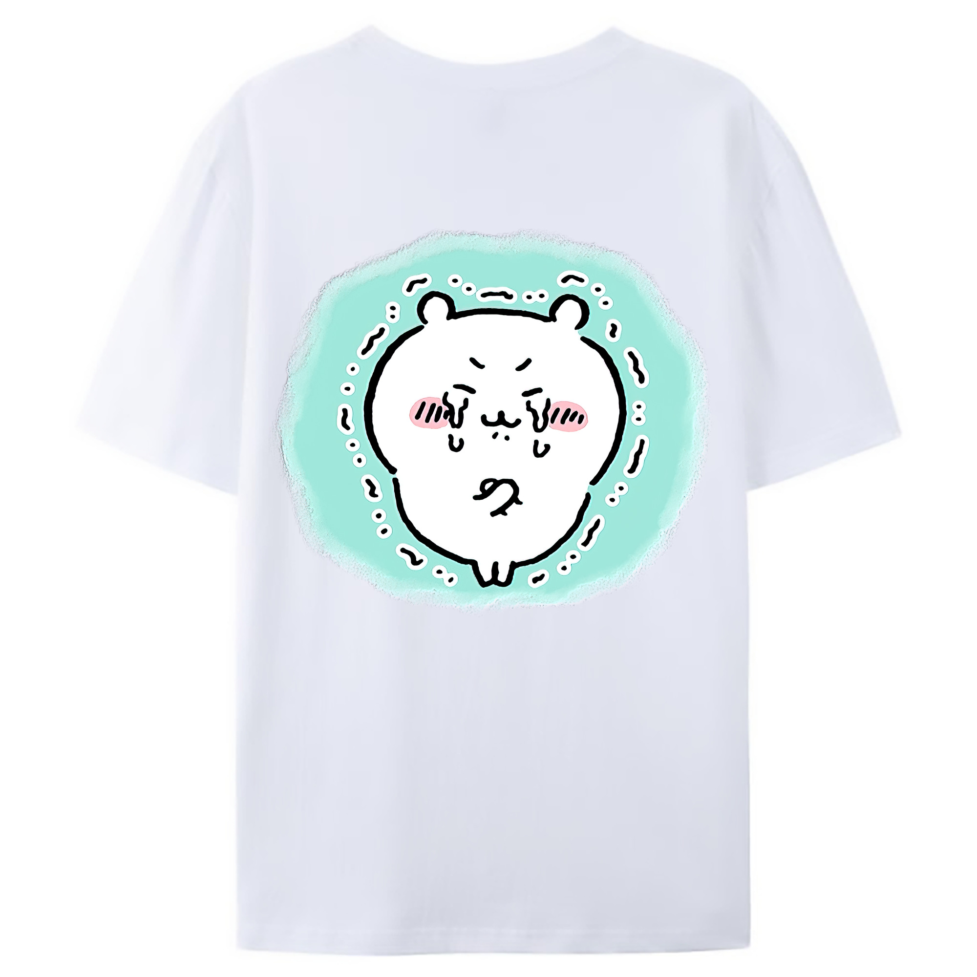 （画像用） ちいかわ ちいかわ Chii-kawa chiikawa 綿100％ メンズ半袖Tシャツ（バックプリント） 通気性