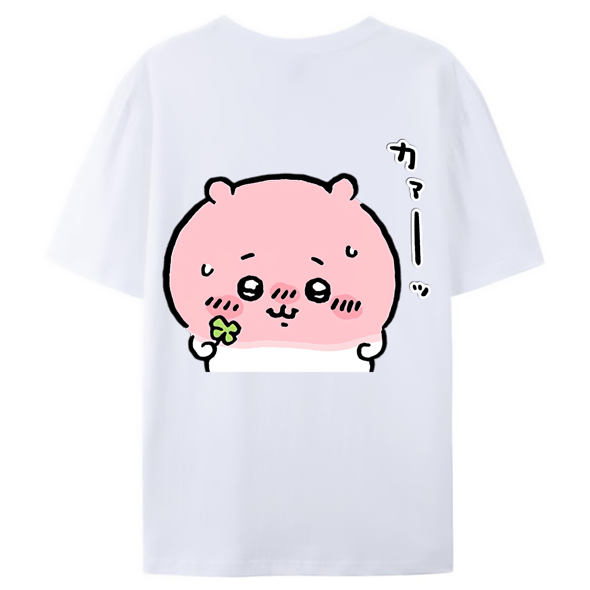 （画像用） ちいかわ ちいかわ Chii-kawa chiikawa 綿100％ メンズ半袖Tシャツ（バックプリント） 通気性