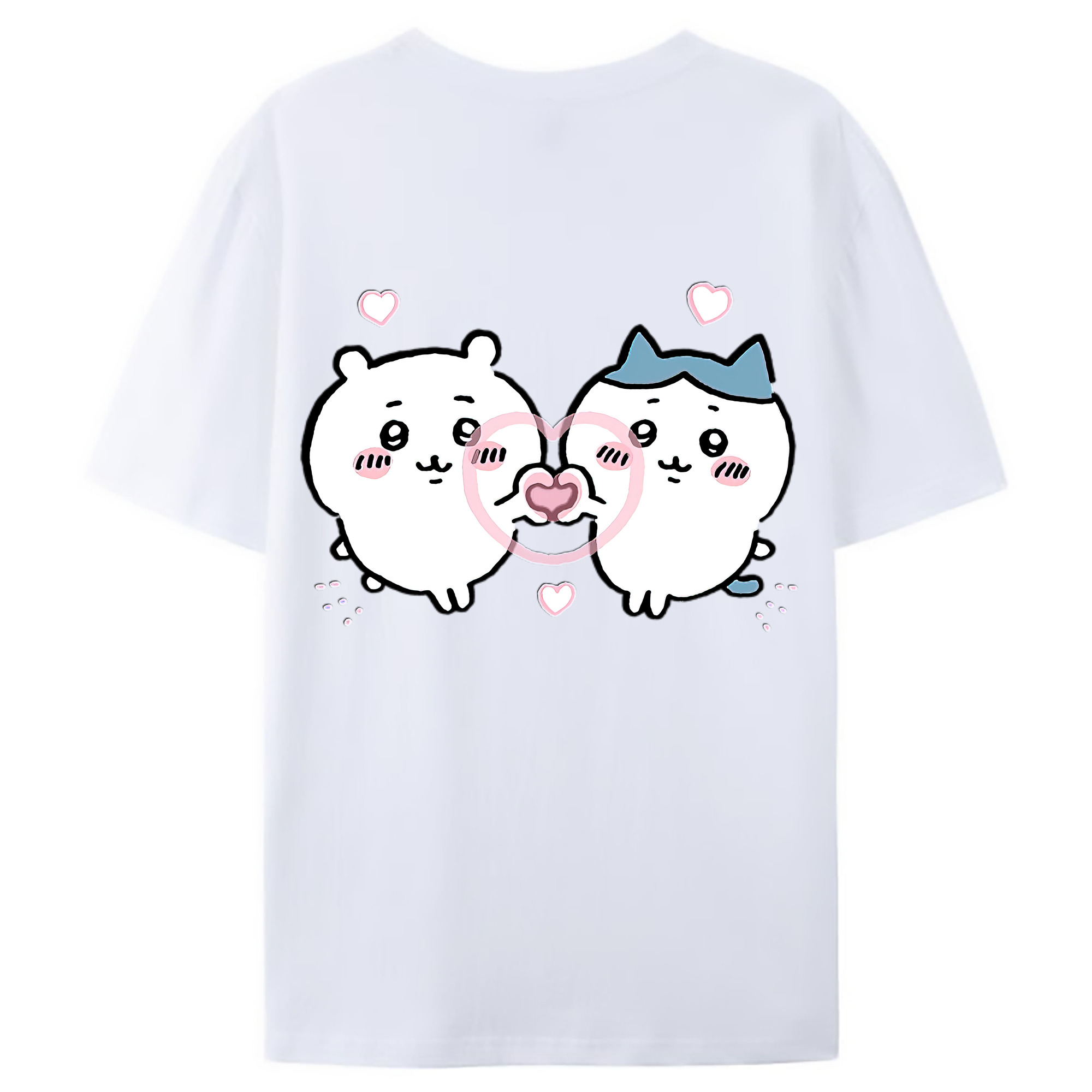 （画像用） ちいかわ ちいかわ Chii-kawa chiikawa 綿100％ メンズ半袖Tシャツ（バックプリント） 通気性