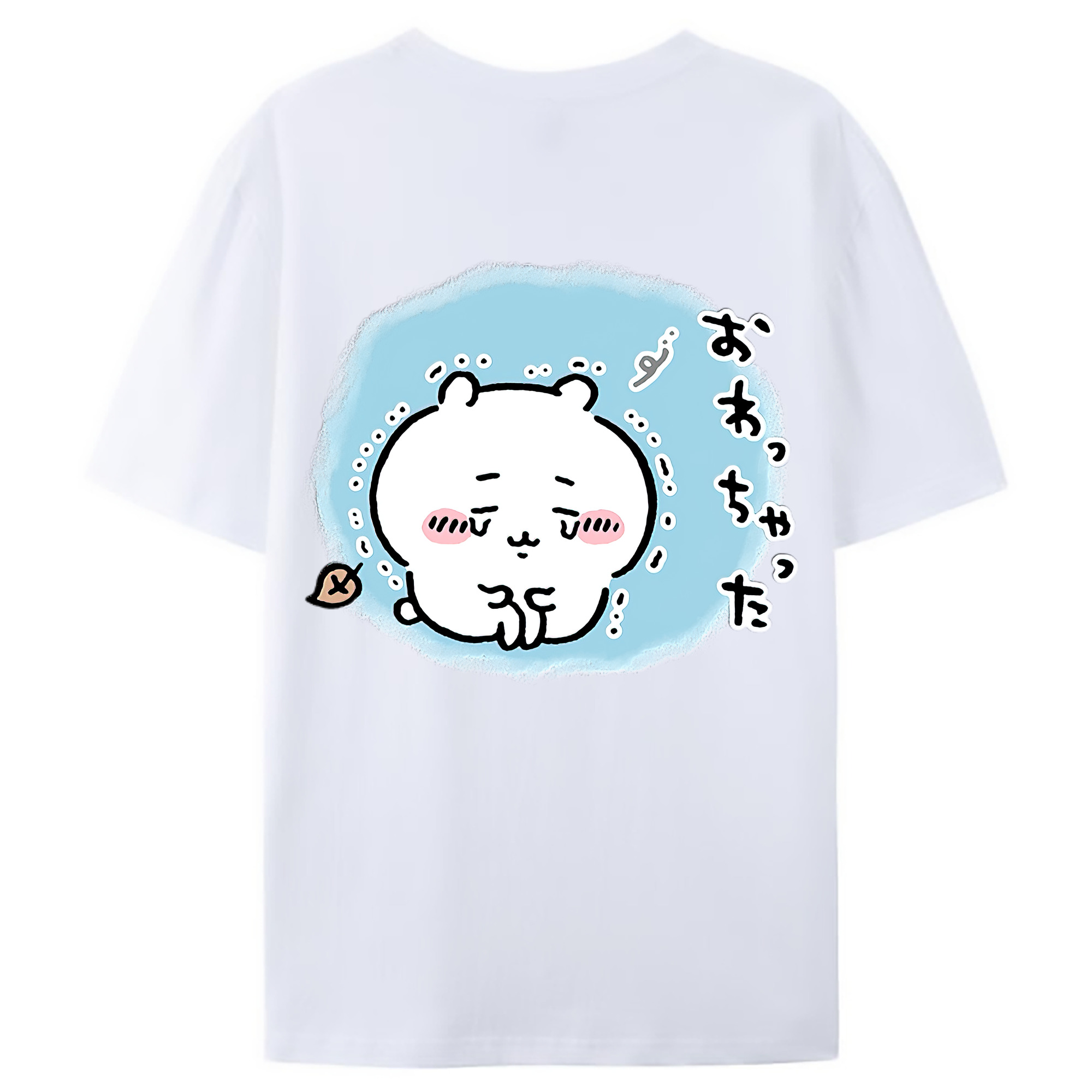 （画像用） ちいかわ ちいかわ Chii-kawa chiikawa 綿100％ メンズ半袖Tシャツ（バックプリント） 通気性