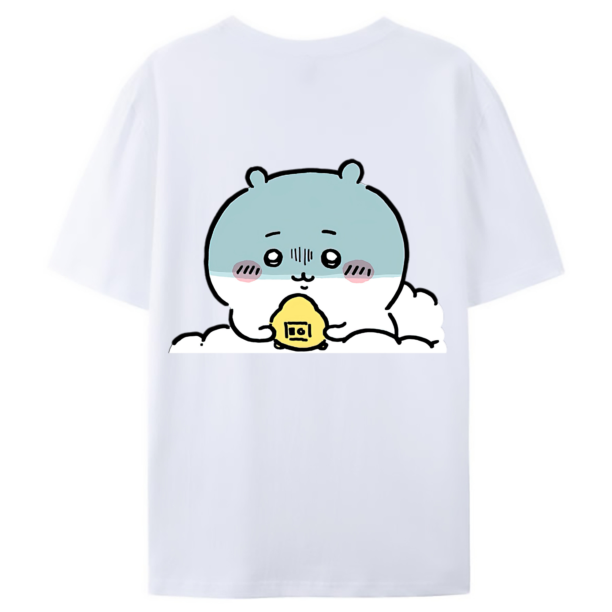 （画像用） ちいかわ ちいかわ Chii-kawa chiikawa 綿100％ メンズ半袖Tシャツ（バックプリント） 通気性