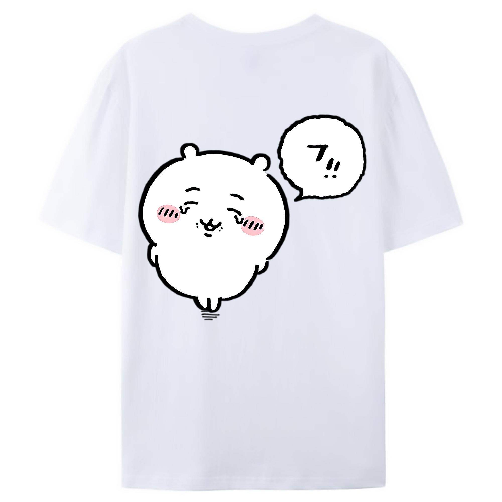 （画像用） ちいかわ ちいかわ Chii-kawa chiikawa 綿100％ メンズ半袖Tシャツ（バックプリント） 通気性