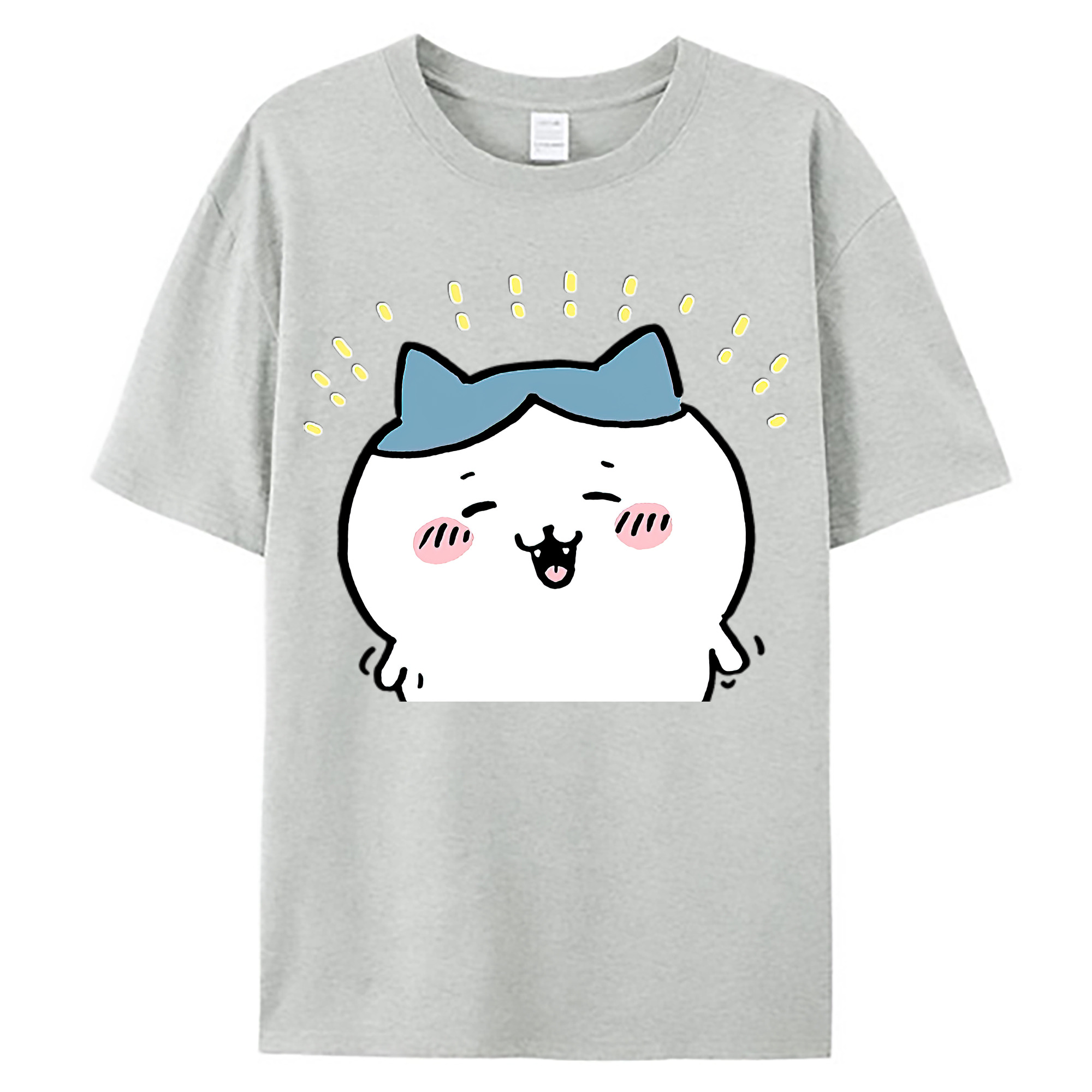（画像用） ちいかわ ハチワレ Chii-kawa hachiware 綿100％ メンズ半袖Tシャツ｜肌触りやわらか＆通気性