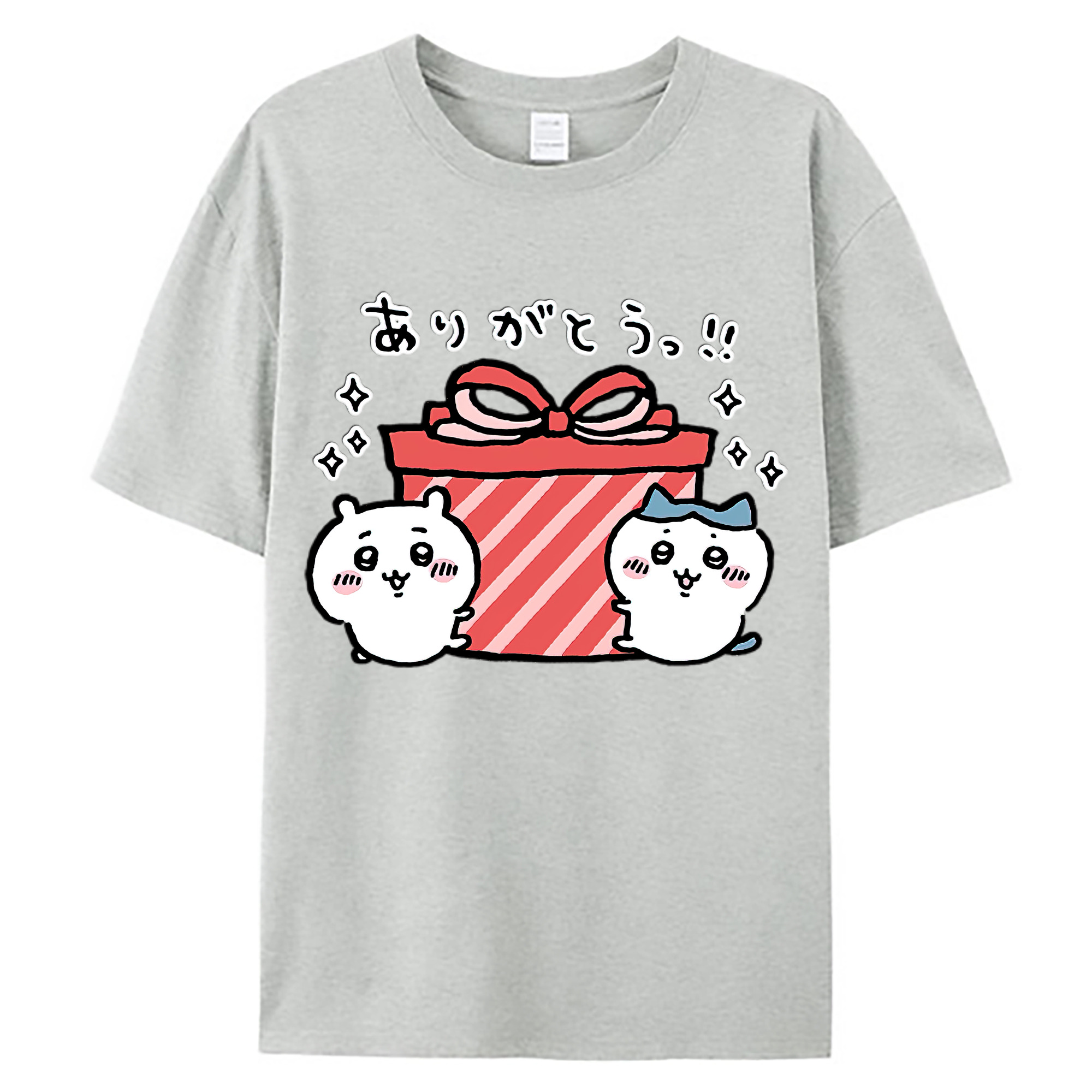 （画像用） ちいかわ ハチワレ Chii-kawa hachiware 綿100％ メンズ半袖Tシャツ｜肌触りやわらか＆通気性