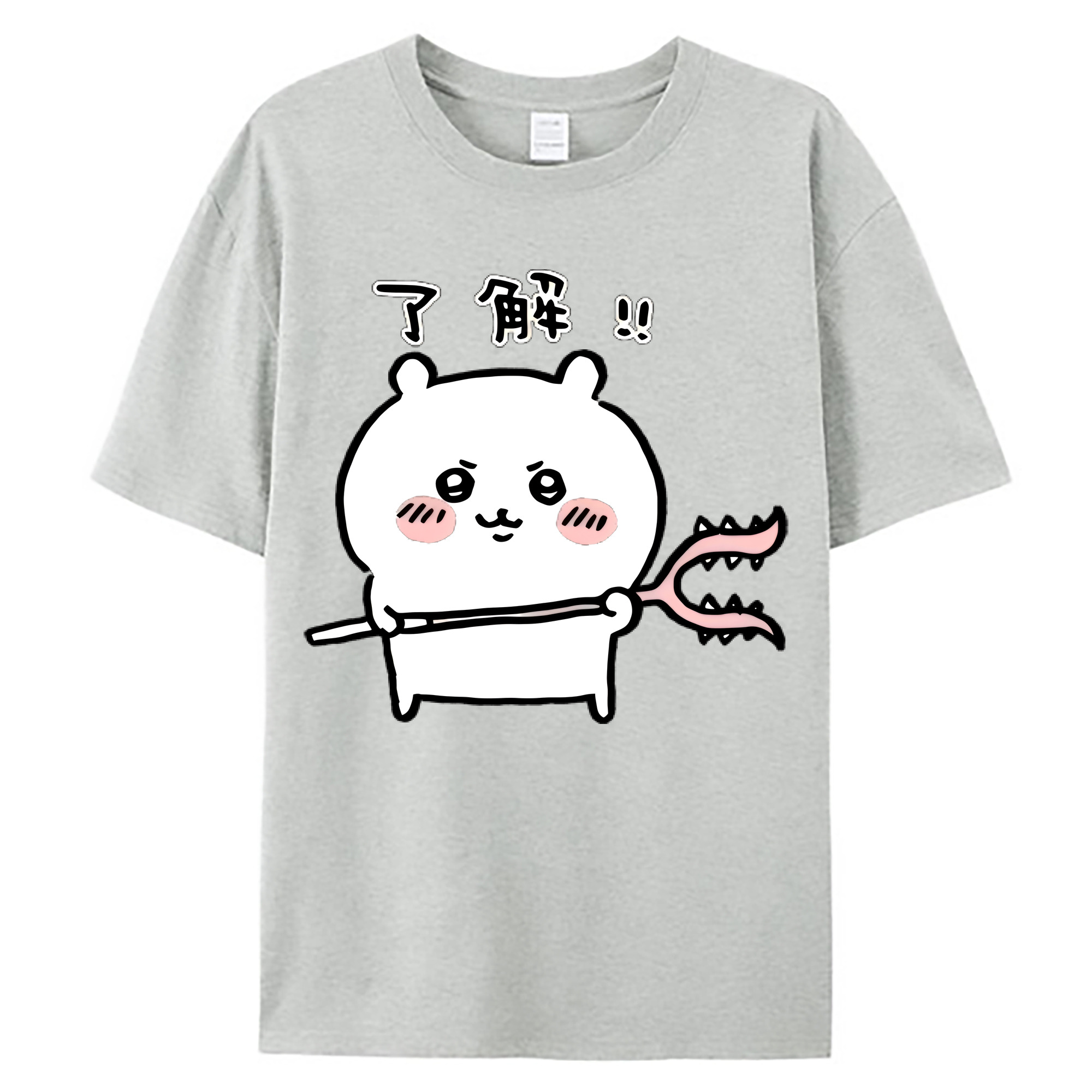 （画像用） ちいかわ ちいかわ Chii-kawa chiikawa 綿100％ メンズ半袖Tシャツ｜肌触りやわらか＆通気性