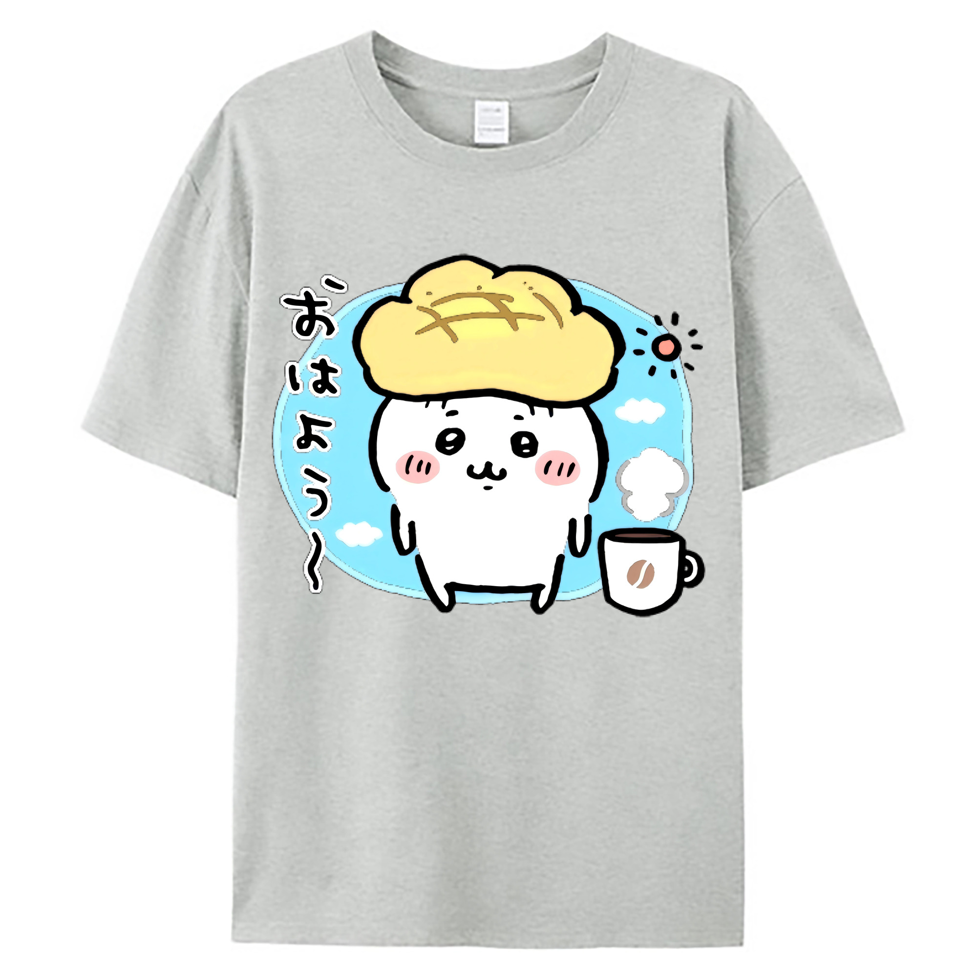 （画像用） ちいかわ ちいかわ Chii-kawa chiikawa 綿100％ メンズ半袖Tシャツ｜肌触りやわらか＆通気性