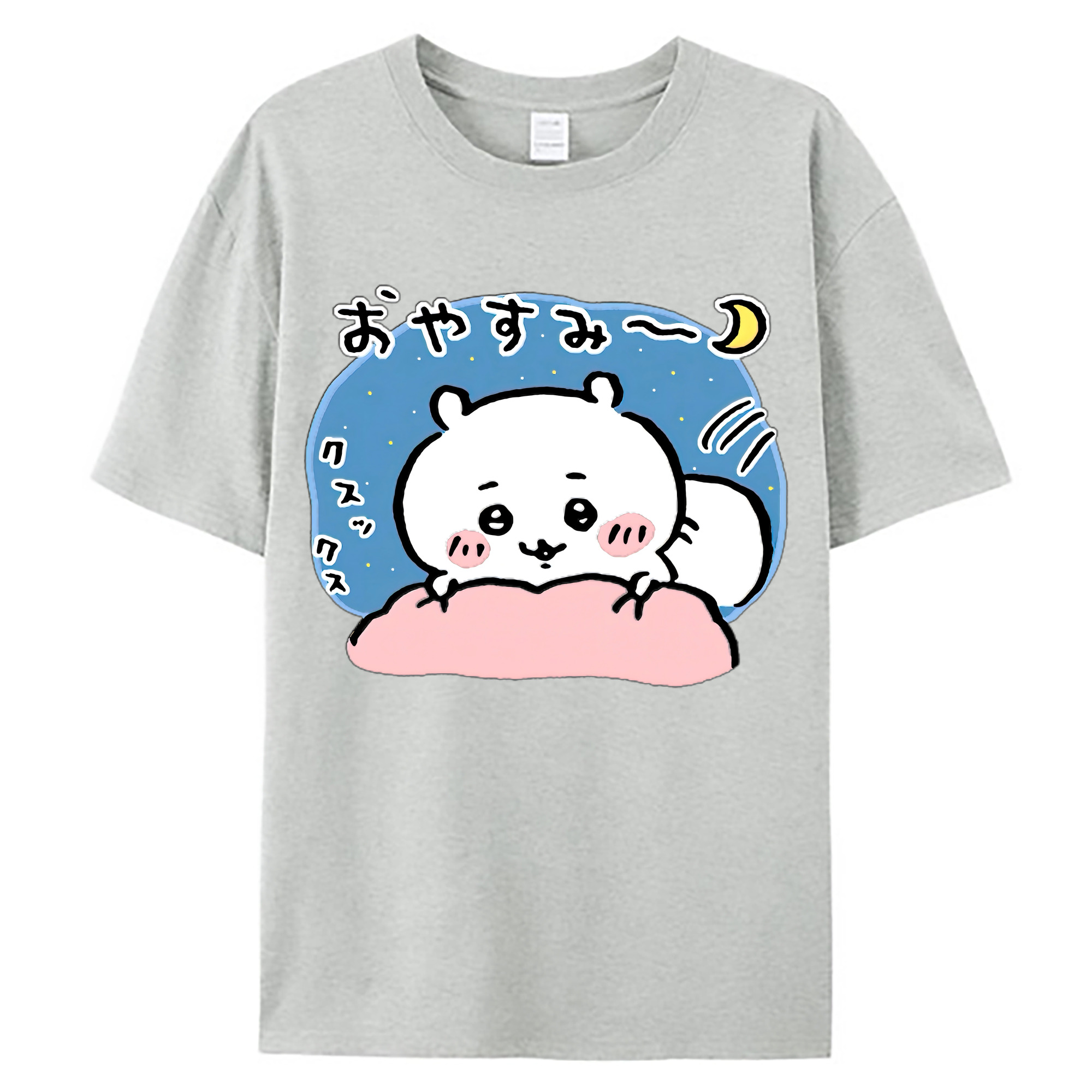 （画像用） ちいかわ ちいかわ Chii-kawa chiikawa 綿100％ メンズ半袖Tシャツ｜肌触りやわらか＆通気性