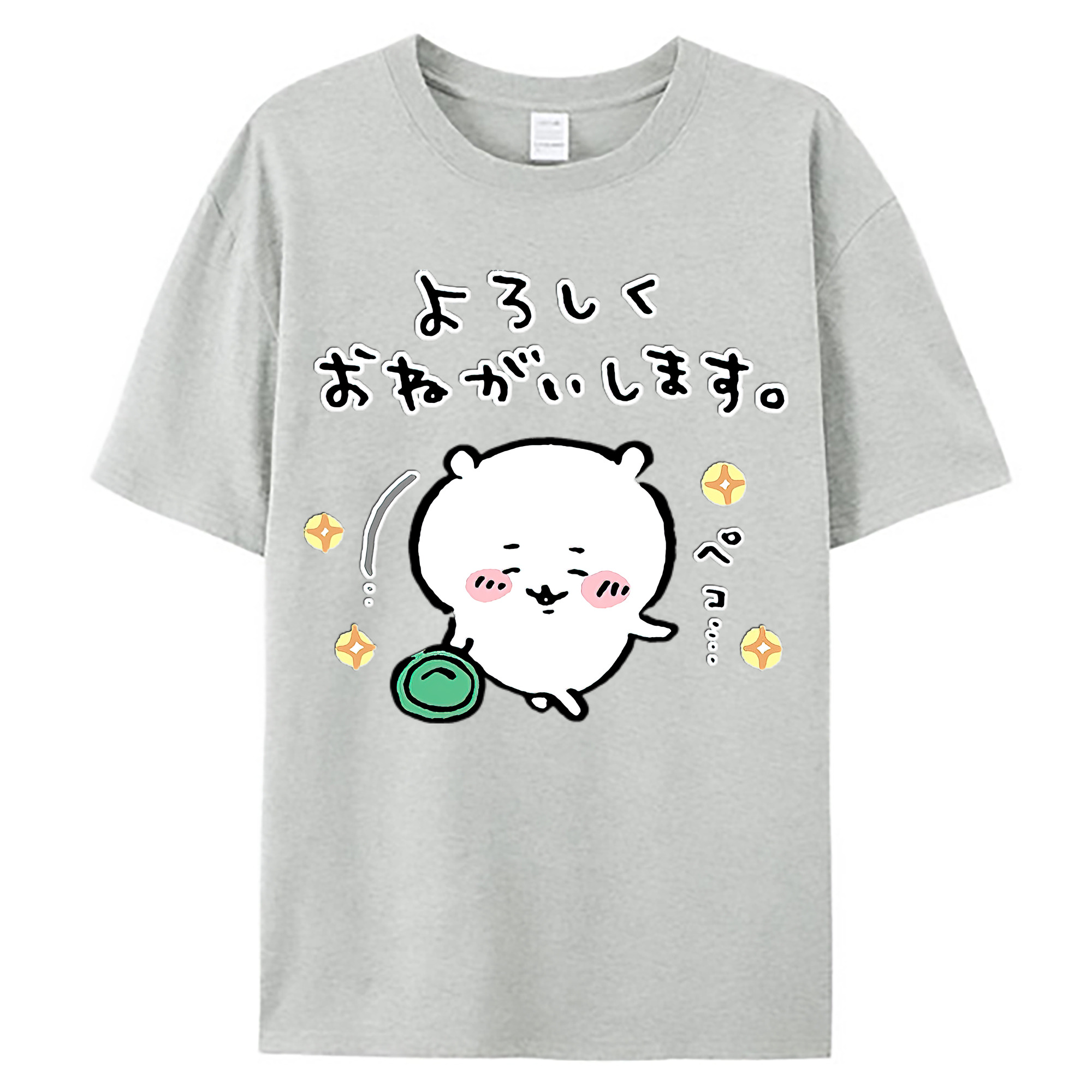 （画像用） ちいかわ ちいかわ Chii-kawa chiikawa 綿100％ メンズ半袖Tシャツ｜肌触りやわらか＆通気性